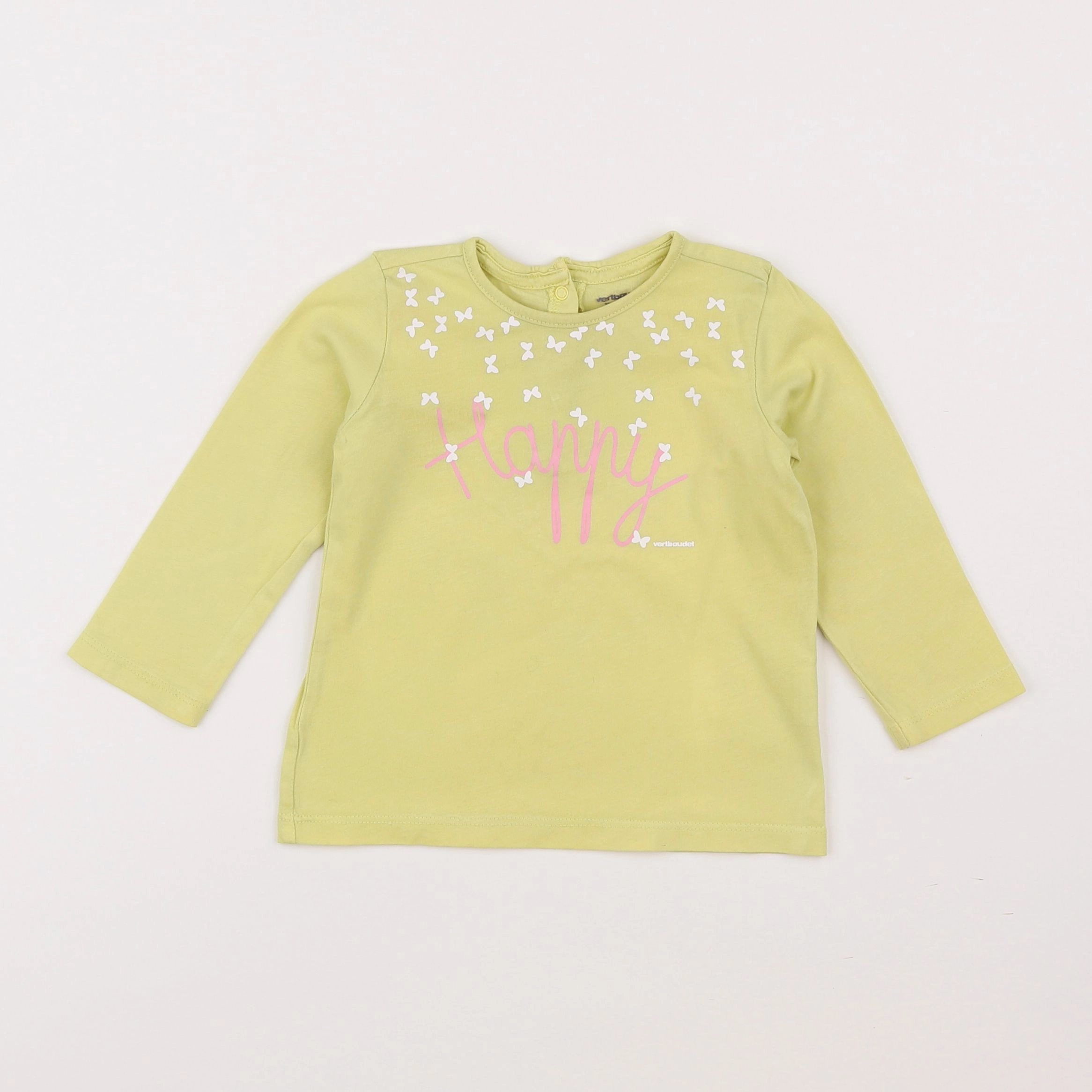 Vertbaudet - tee-shirt jaune - 18 mois