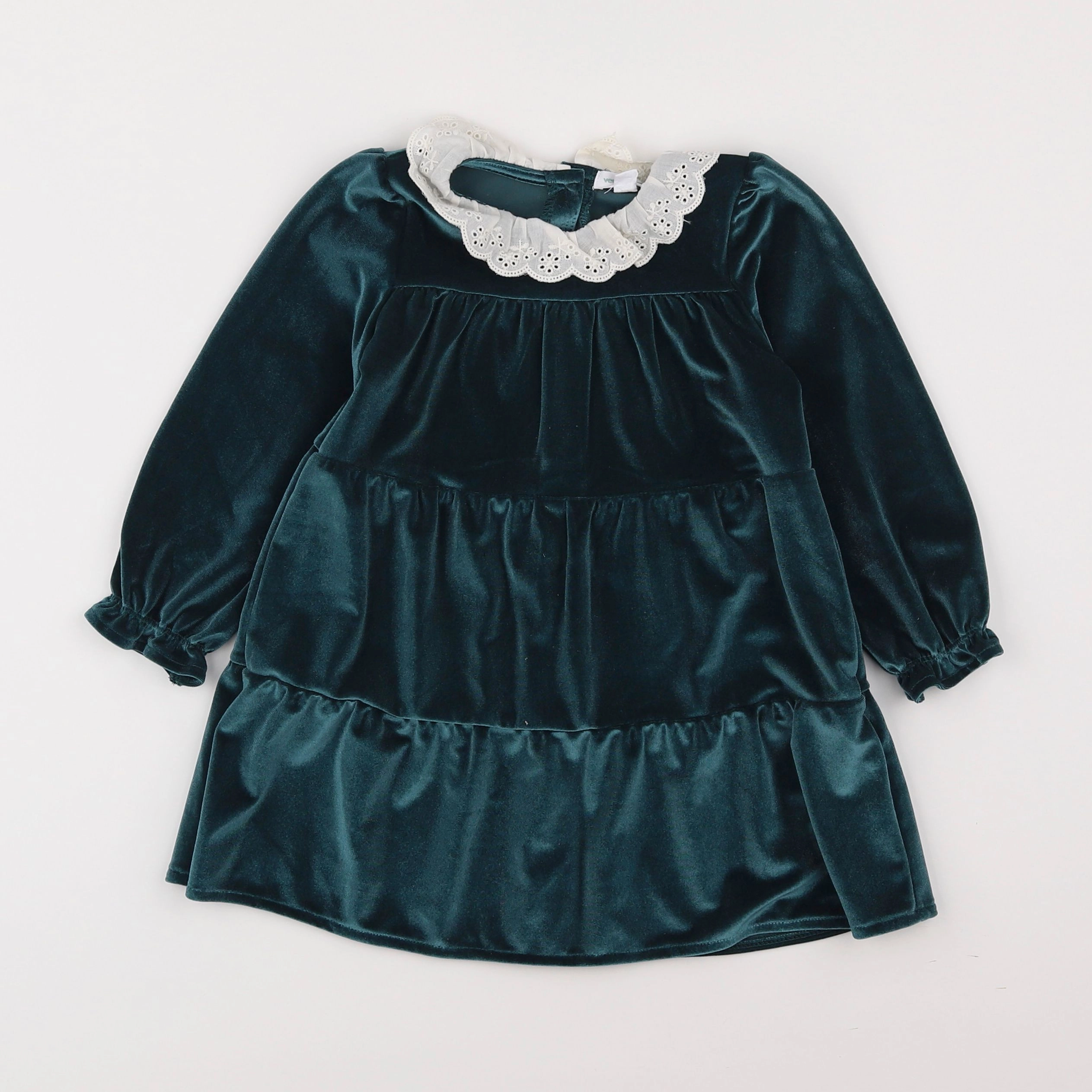 Vertbaudet - robe vert - 2 ans
