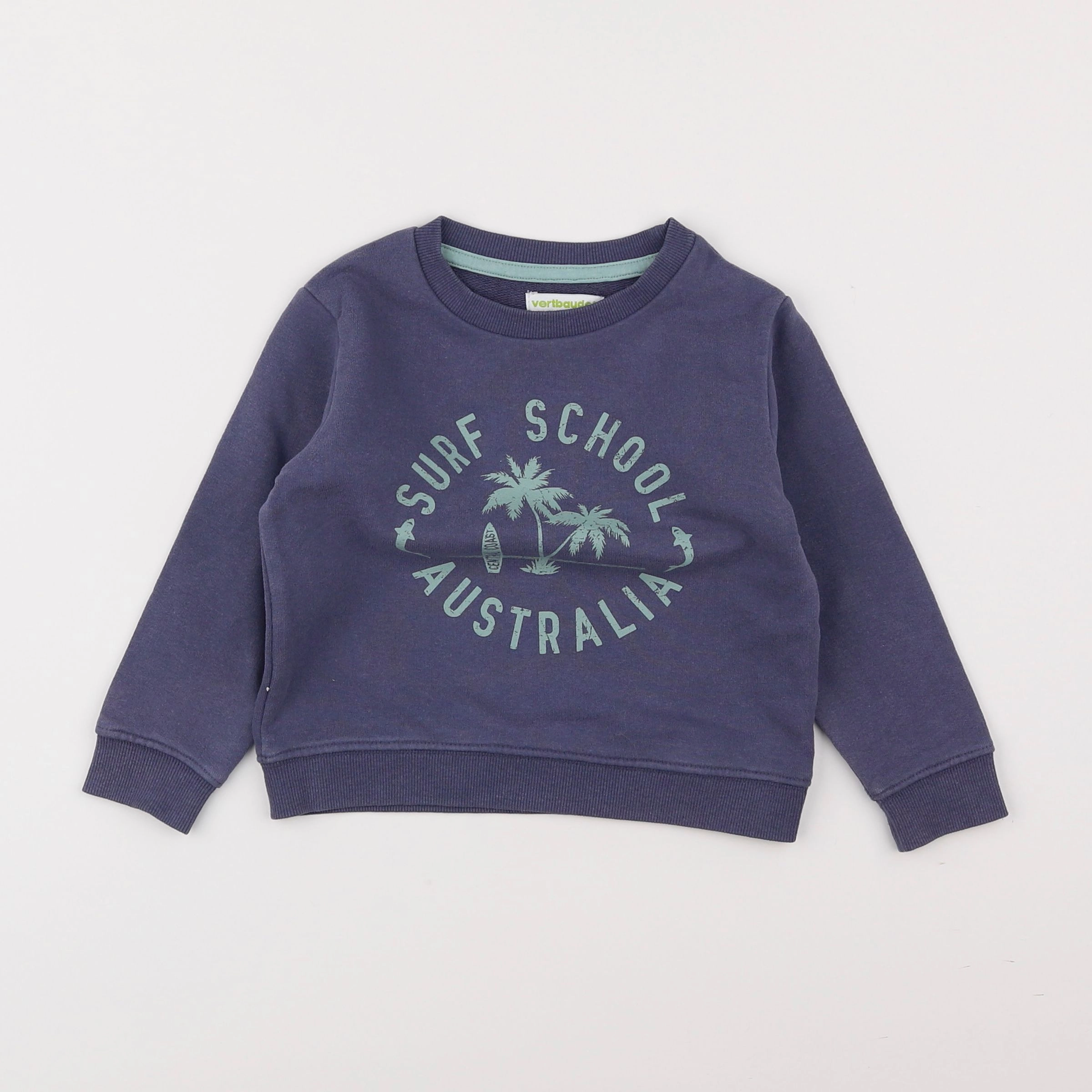 Vertbaudet - sweat bleu - 3 ans