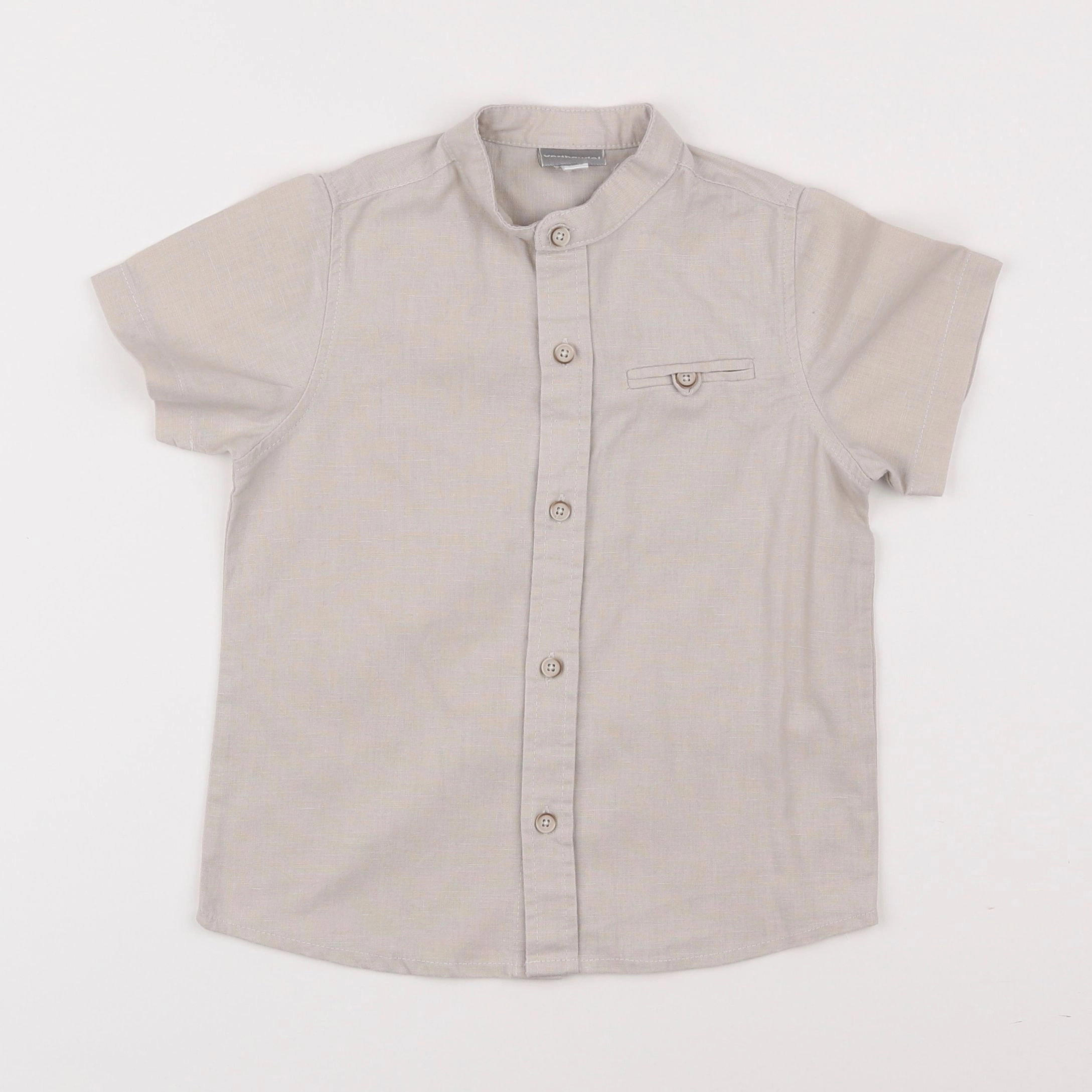 Vertbaudet - chemise beige - 4 ans