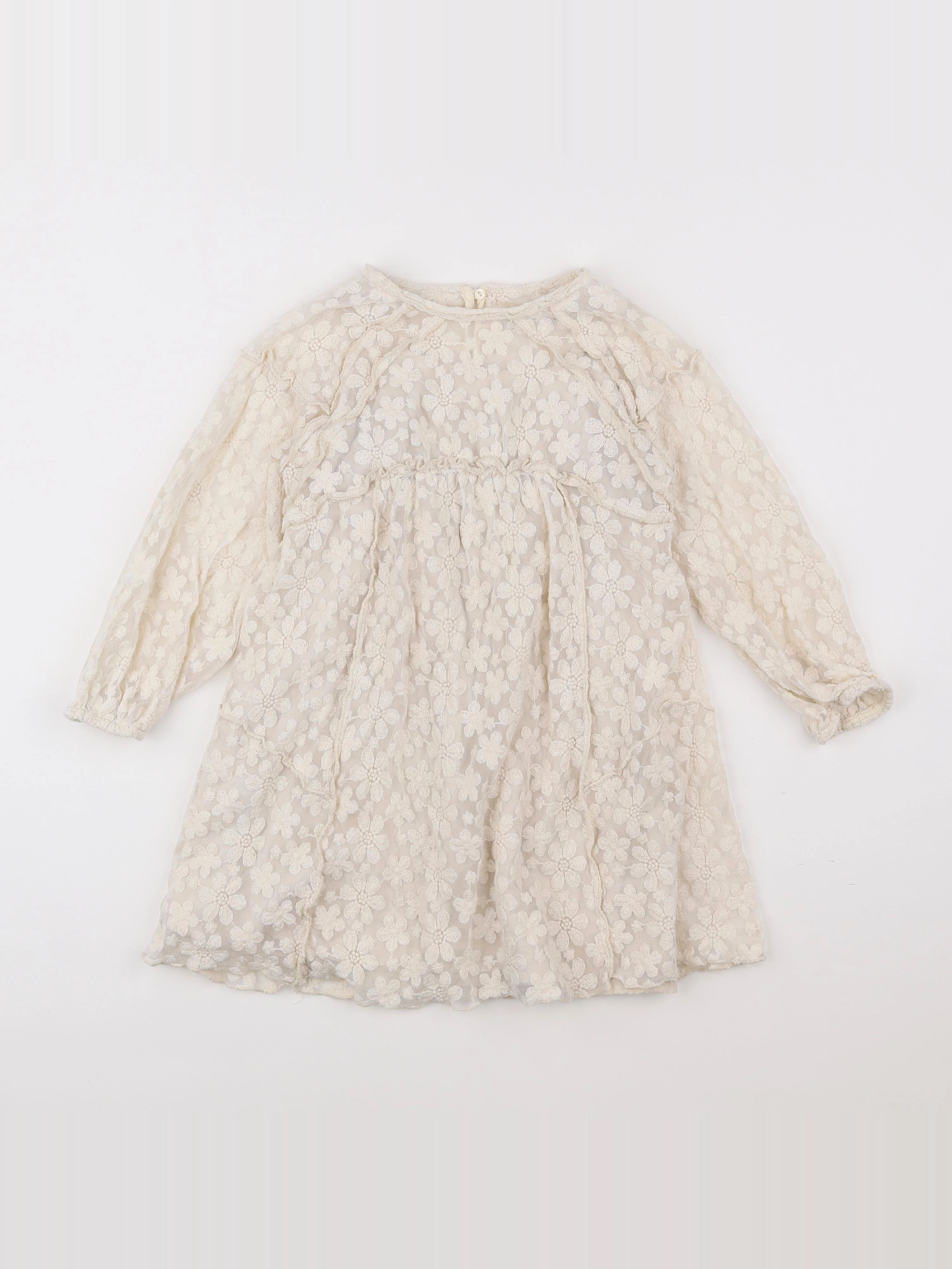 Monoprix - robe beige - 8 ans