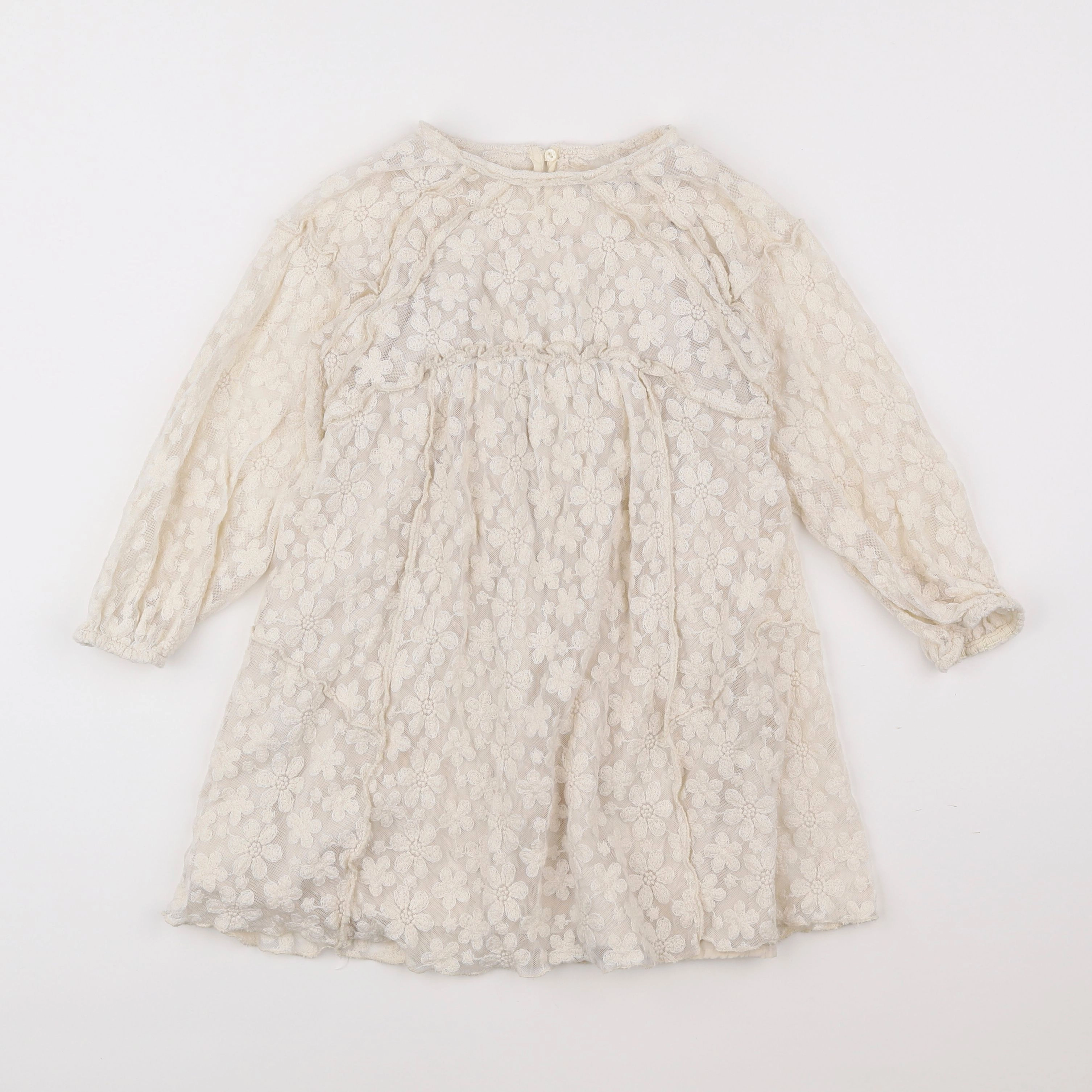 Monoprix - robe beige - 8 ans