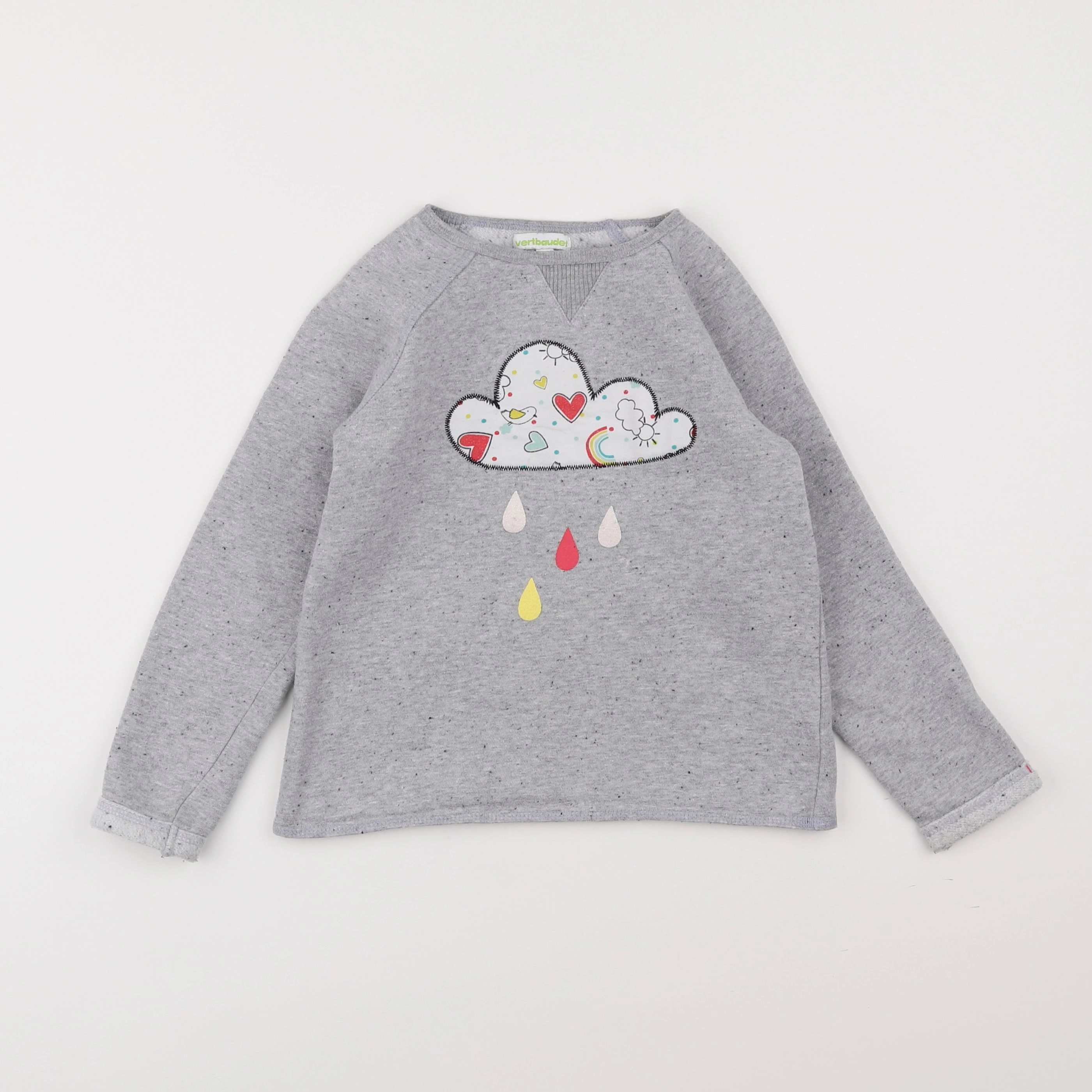 Vertbaudet - sweat gris - 6 ans