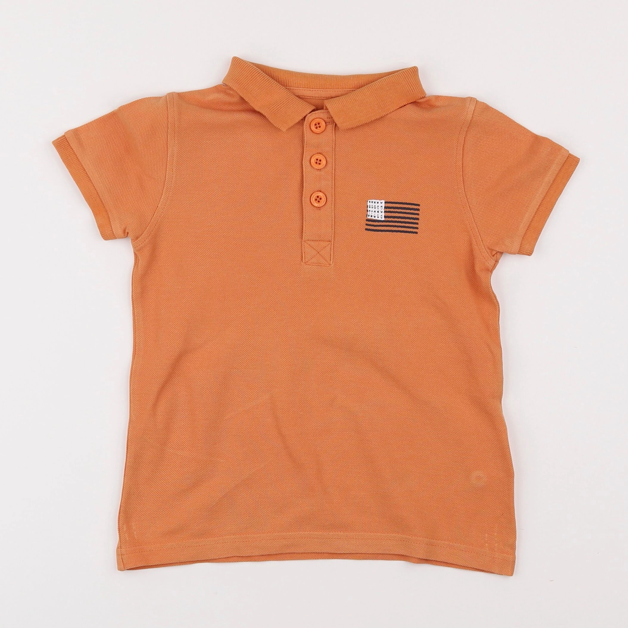 Vertbaudet - polo orange - 5 ans