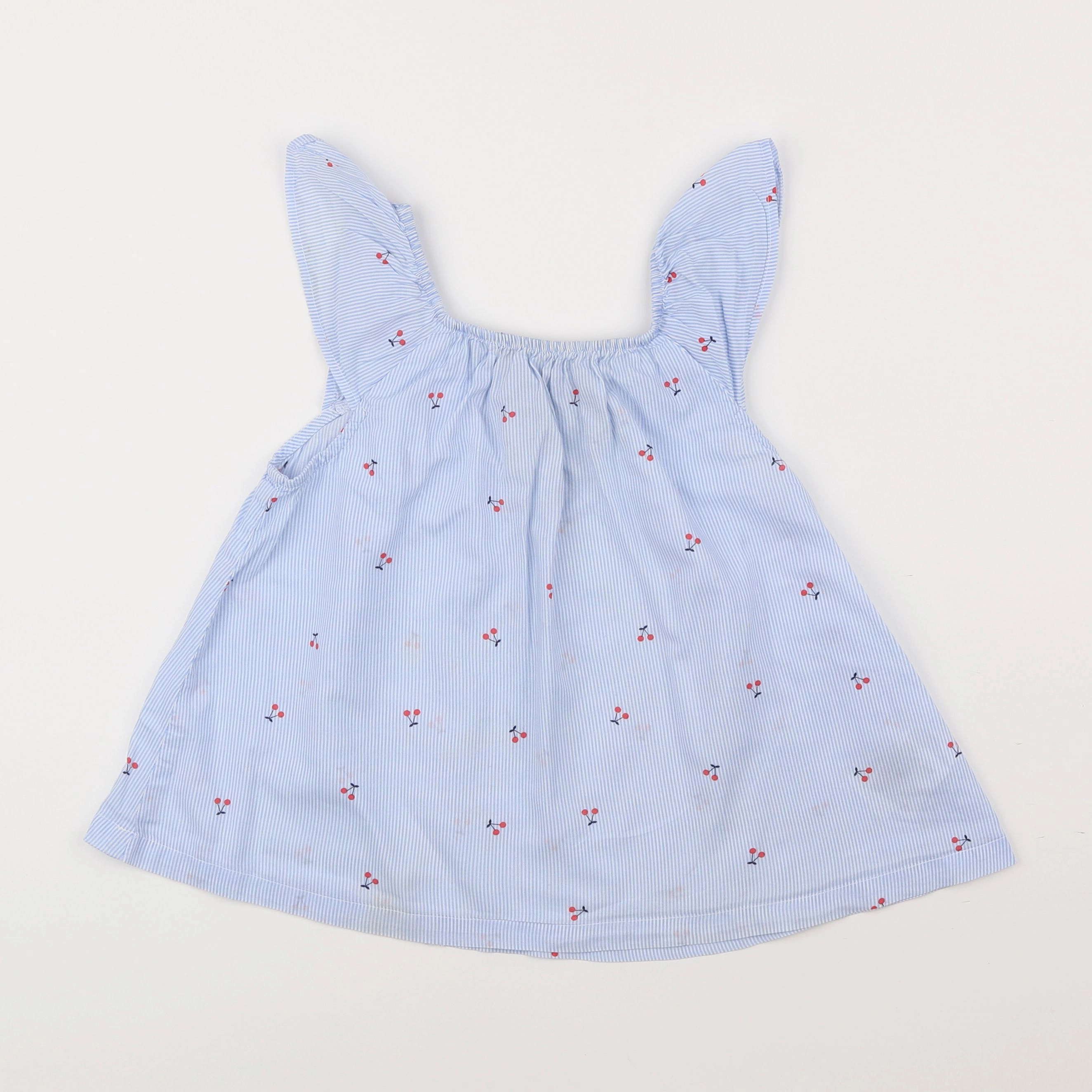 H&M - blouse bleu - 7/8 ans