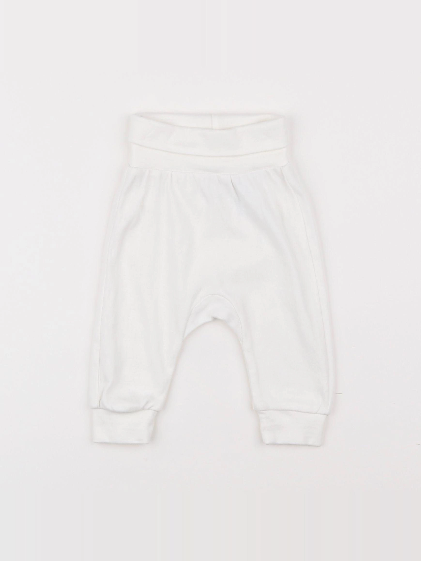 H&M - legging blanc - 2/4 mois