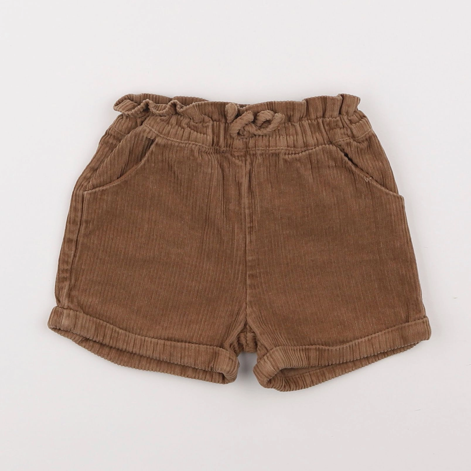 Vertbaudet - short marron - 18 mois
