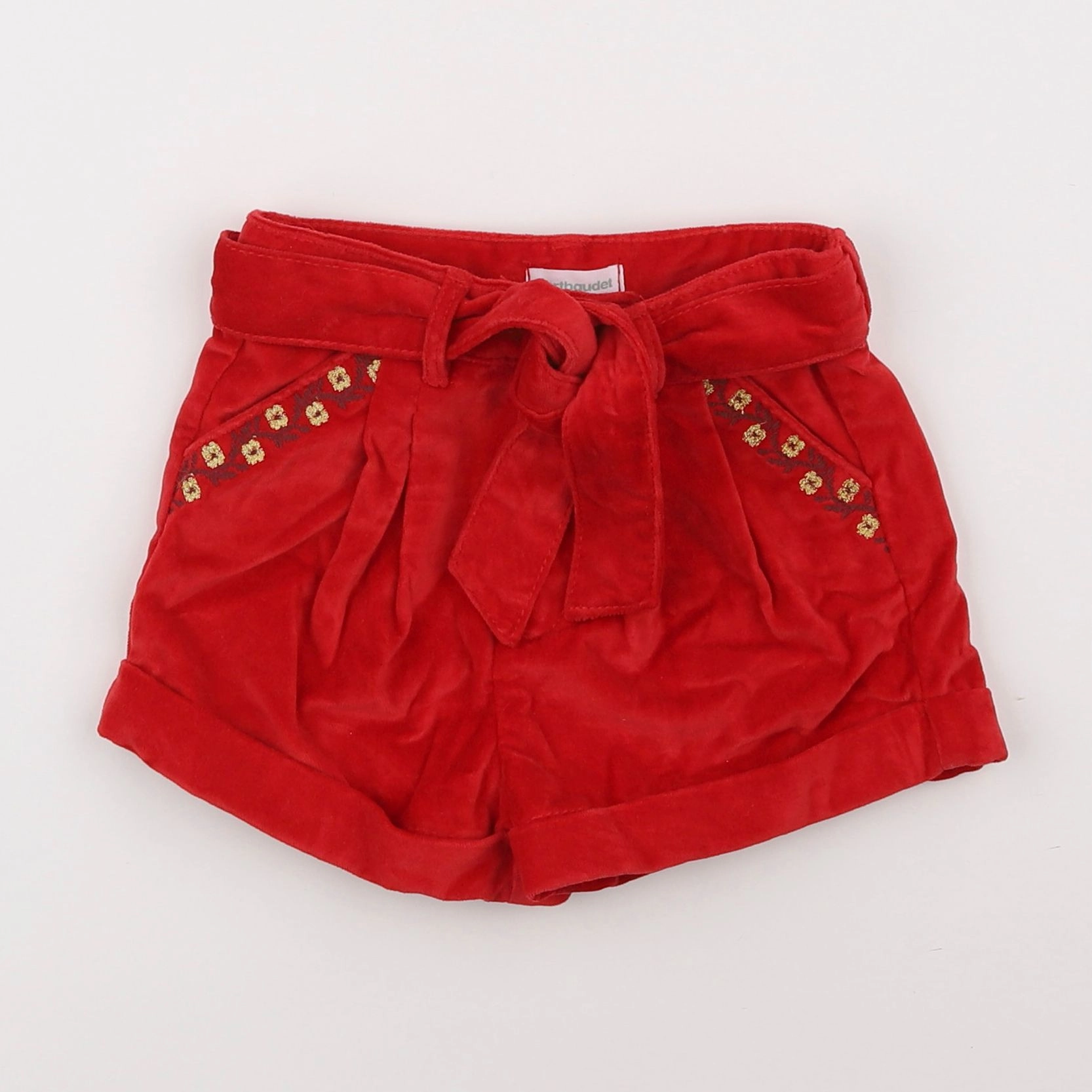 Vertbaudet - short rouge - 2 ans