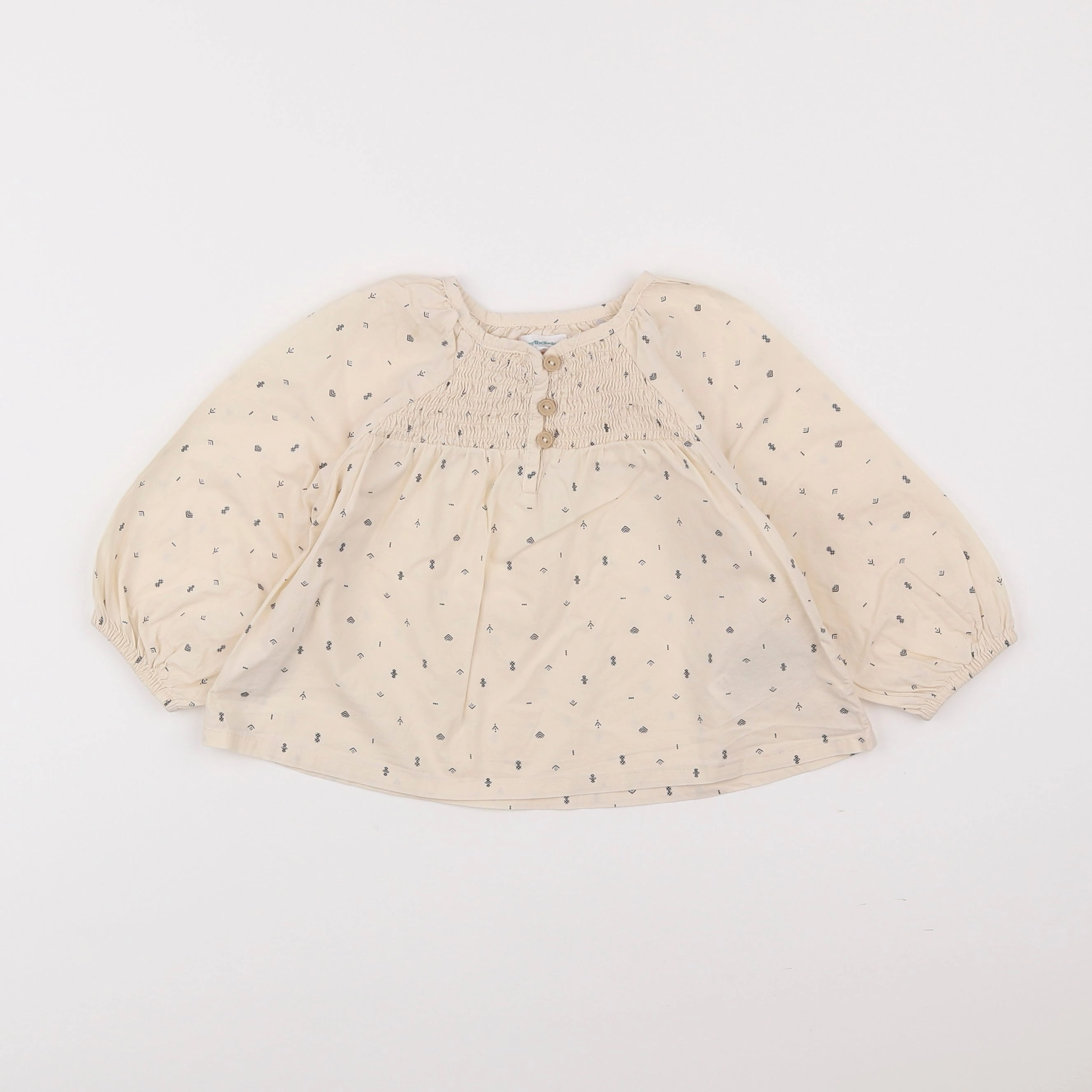 Vertbaudet - blouse beige - 18 mois