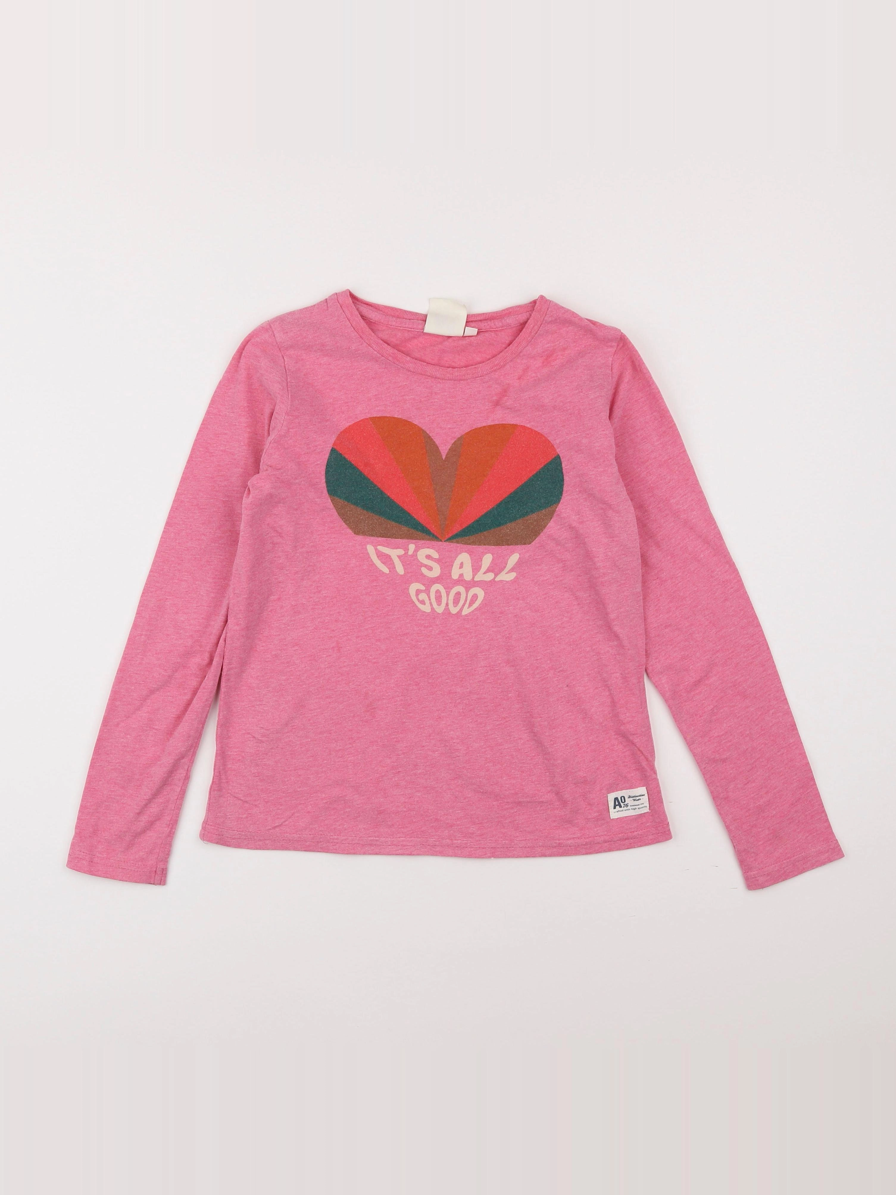 American Outfitters - tee-shirt rose - 10 ans