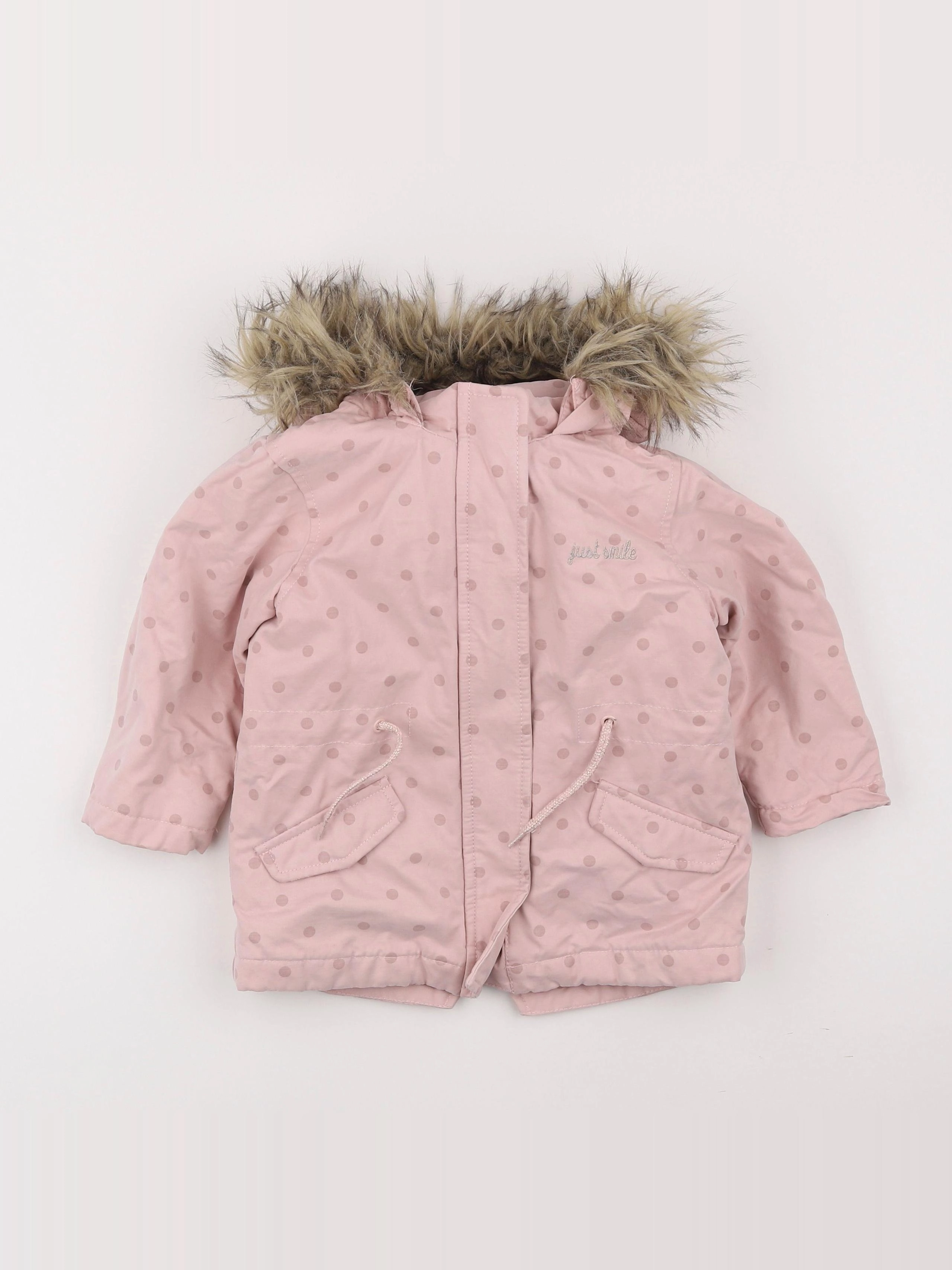 Vertbaudet - manteau doublure amovible rose - 3 ans