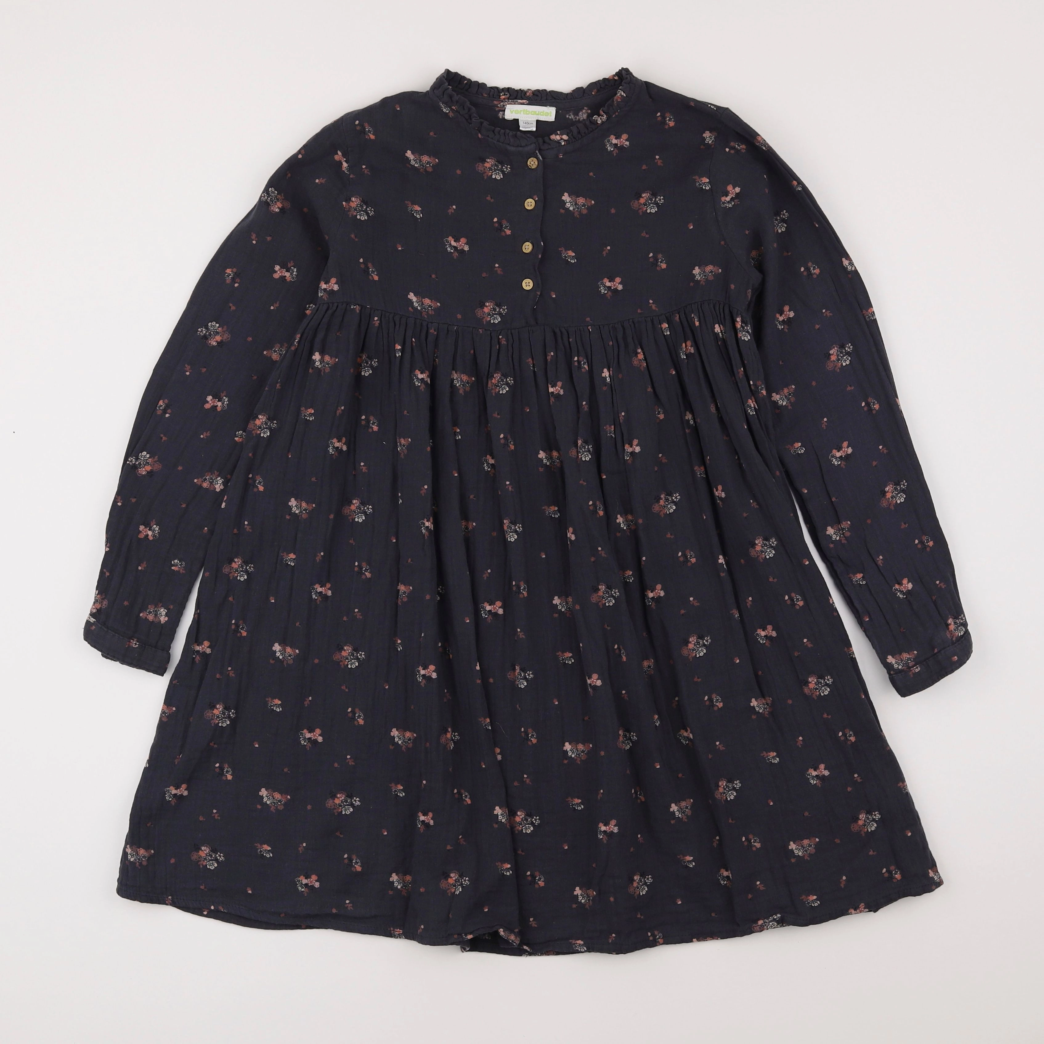Vertbaudet - robe gris - 10 ans