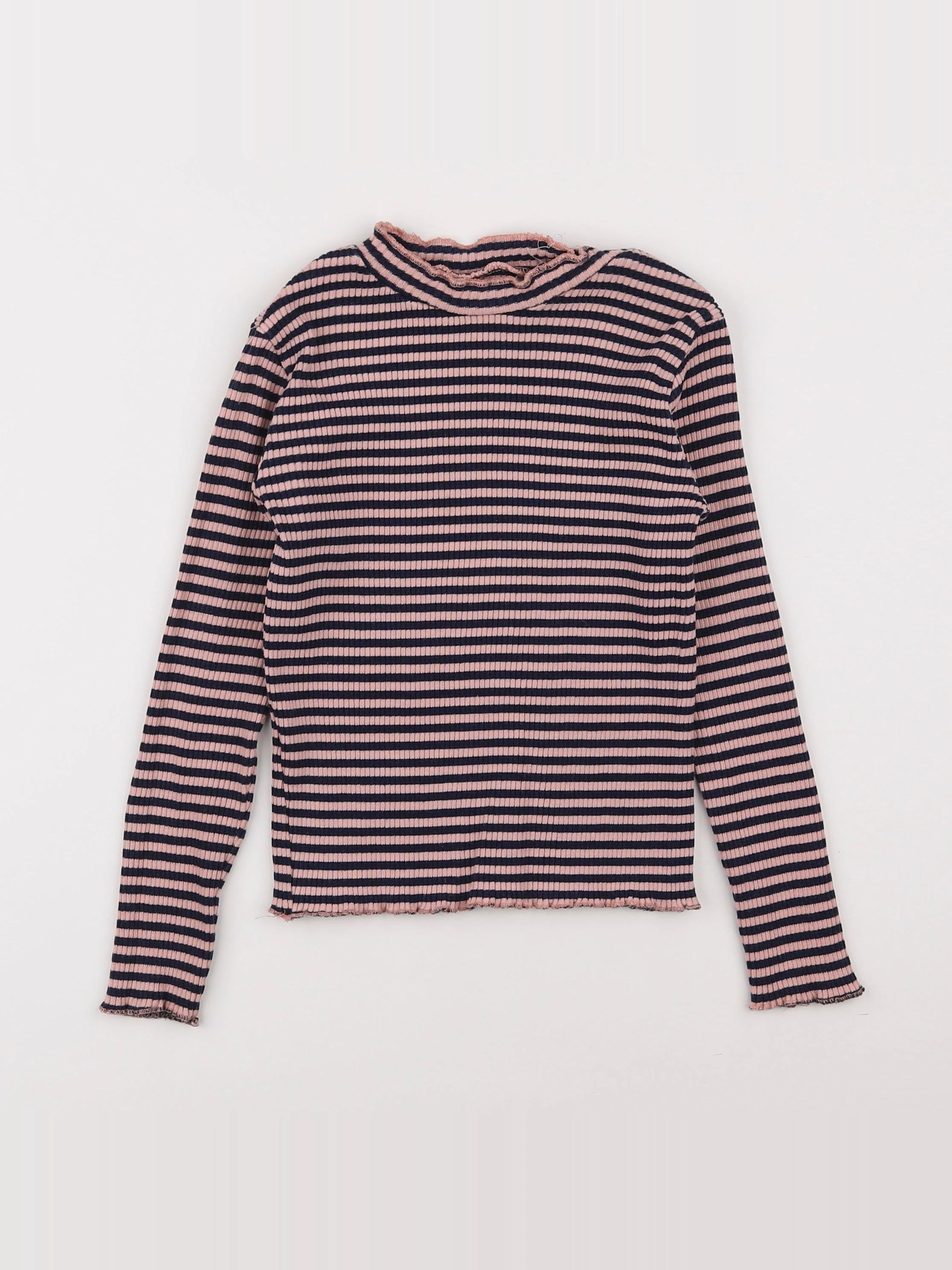 Mango - tee-shirt rose, bleu - 9 ans