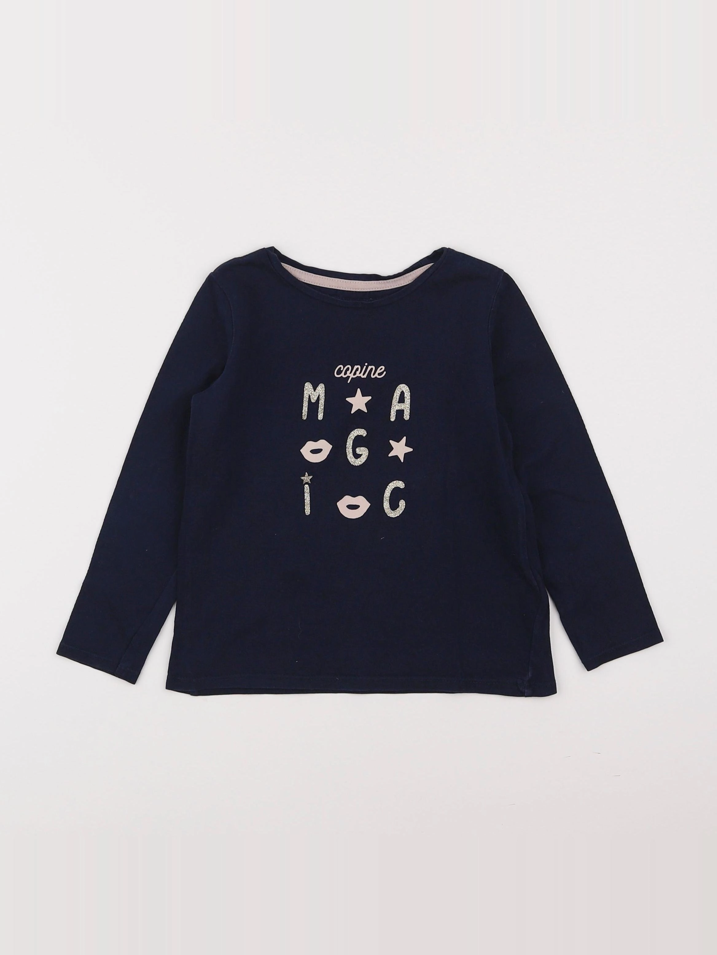 Vertbaudet - tee-shirt bleu - 4 ans