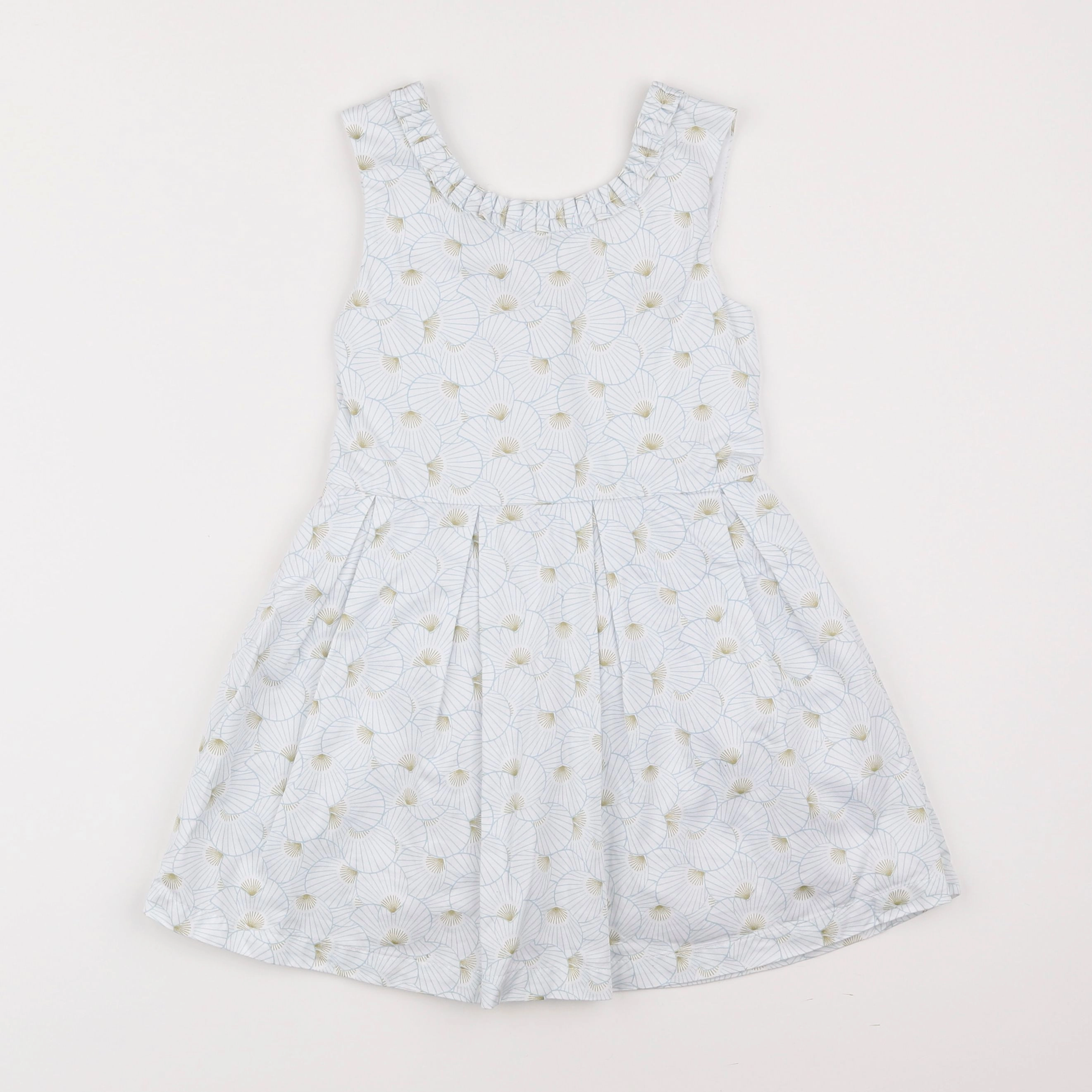 Vertbaudet - robe blanc, bleu - 4 ans