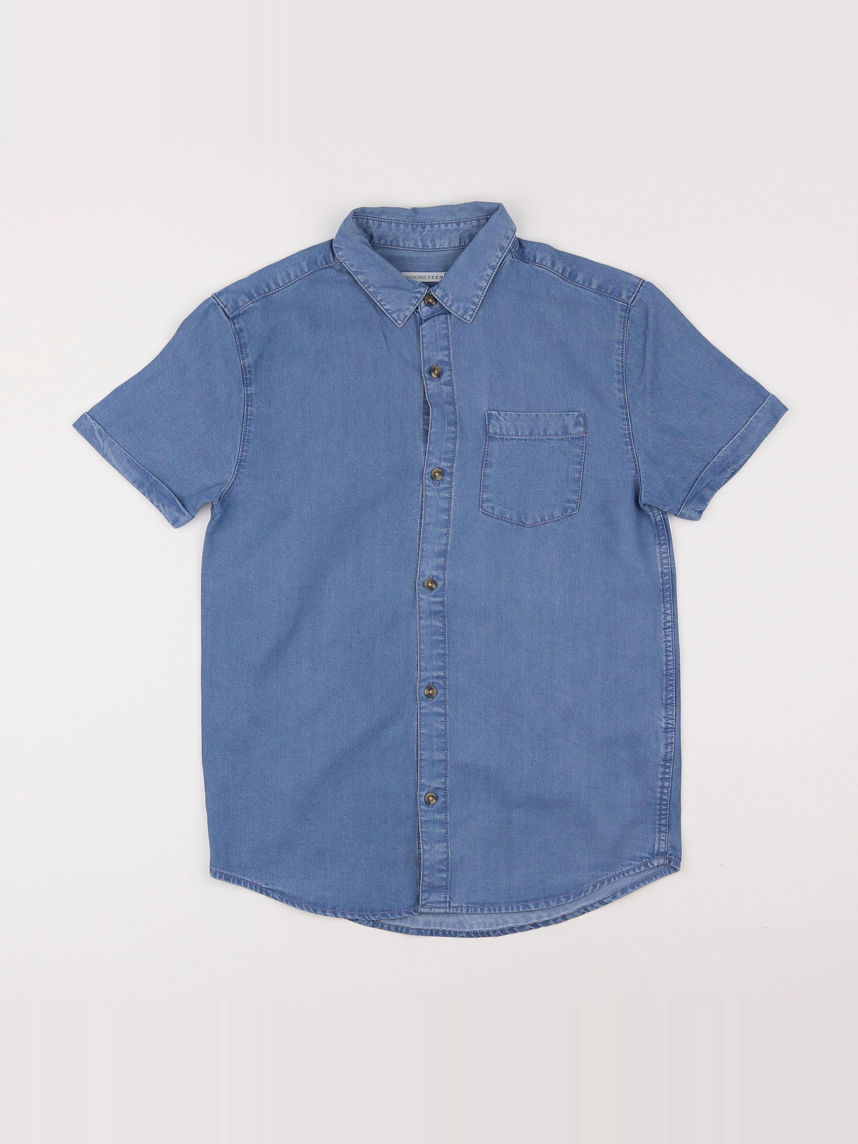 Monoprix - chemise bleu - 10 ans
