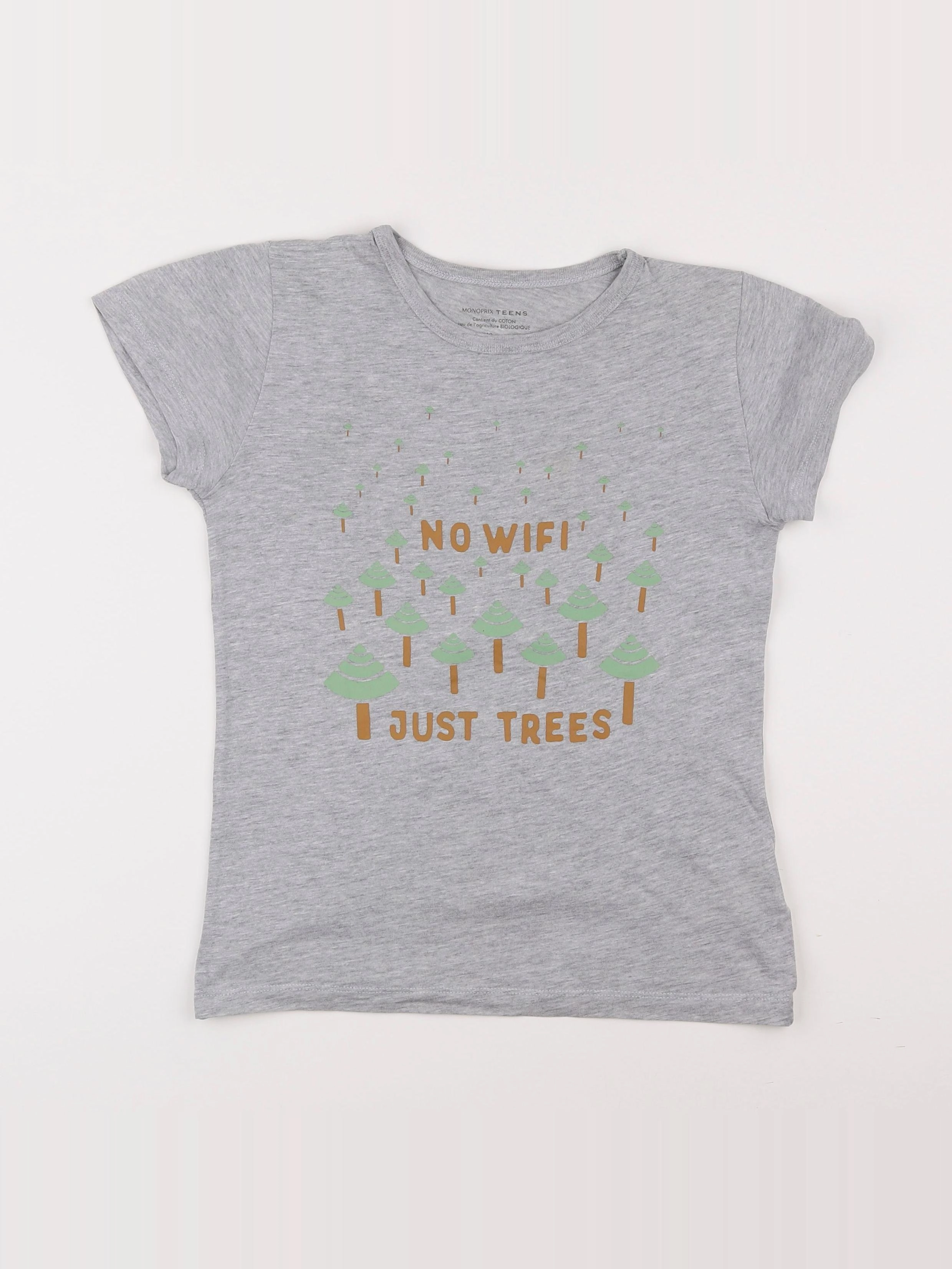 Monoprix - tee-shirt gris - 10 ans