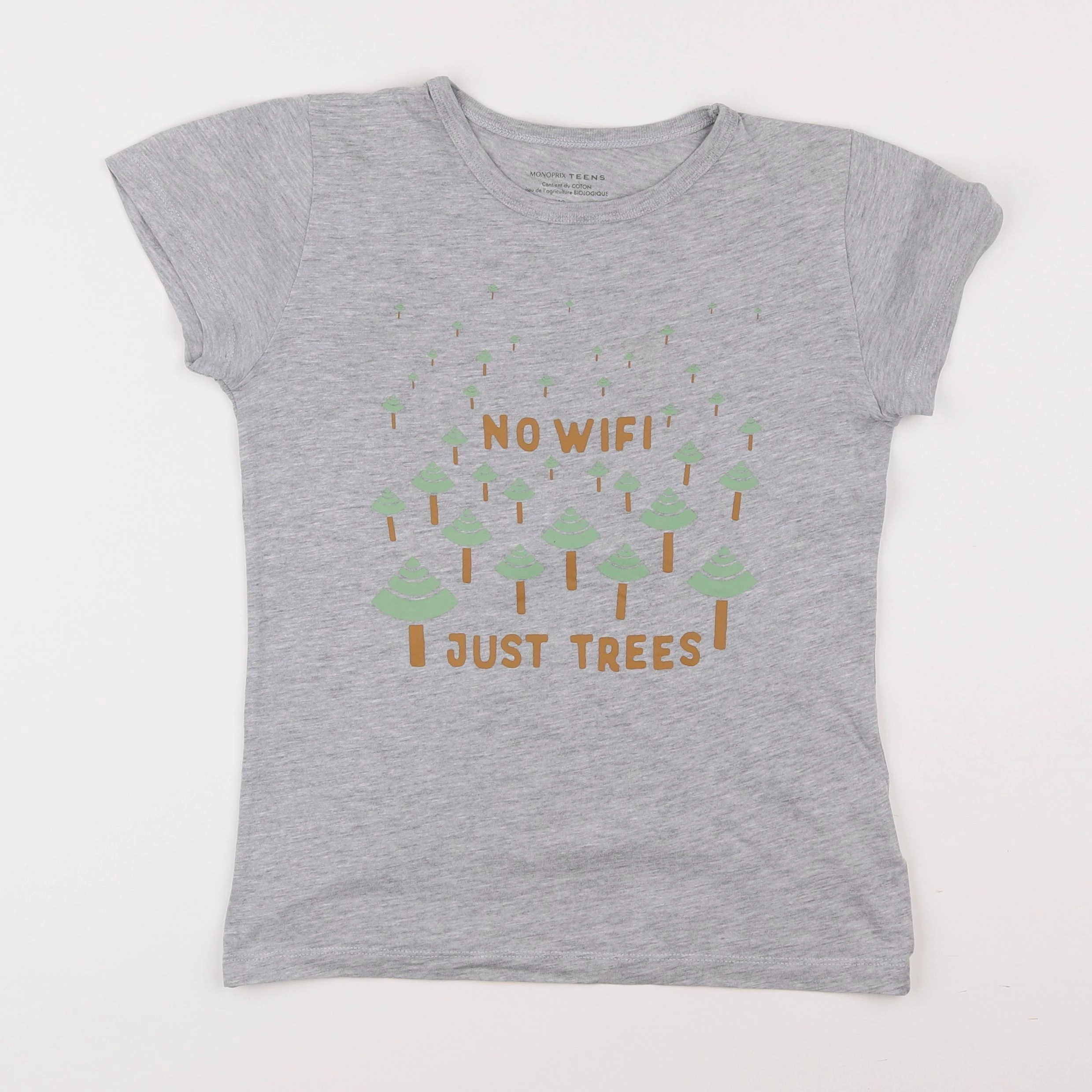 Monoprix - tee-shirt gris - 10 ans