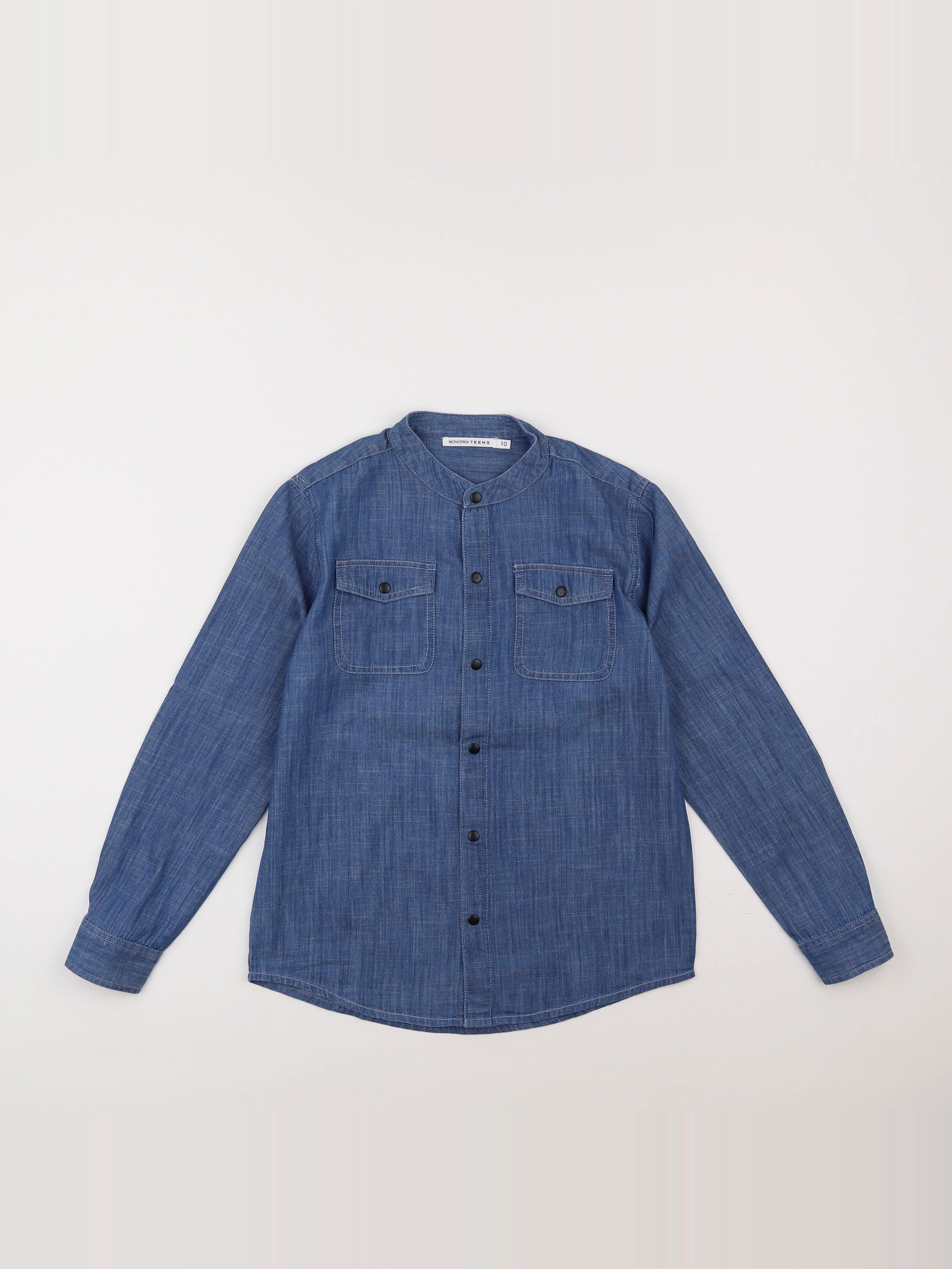 Monoprix - chemise bleu - 10 ans