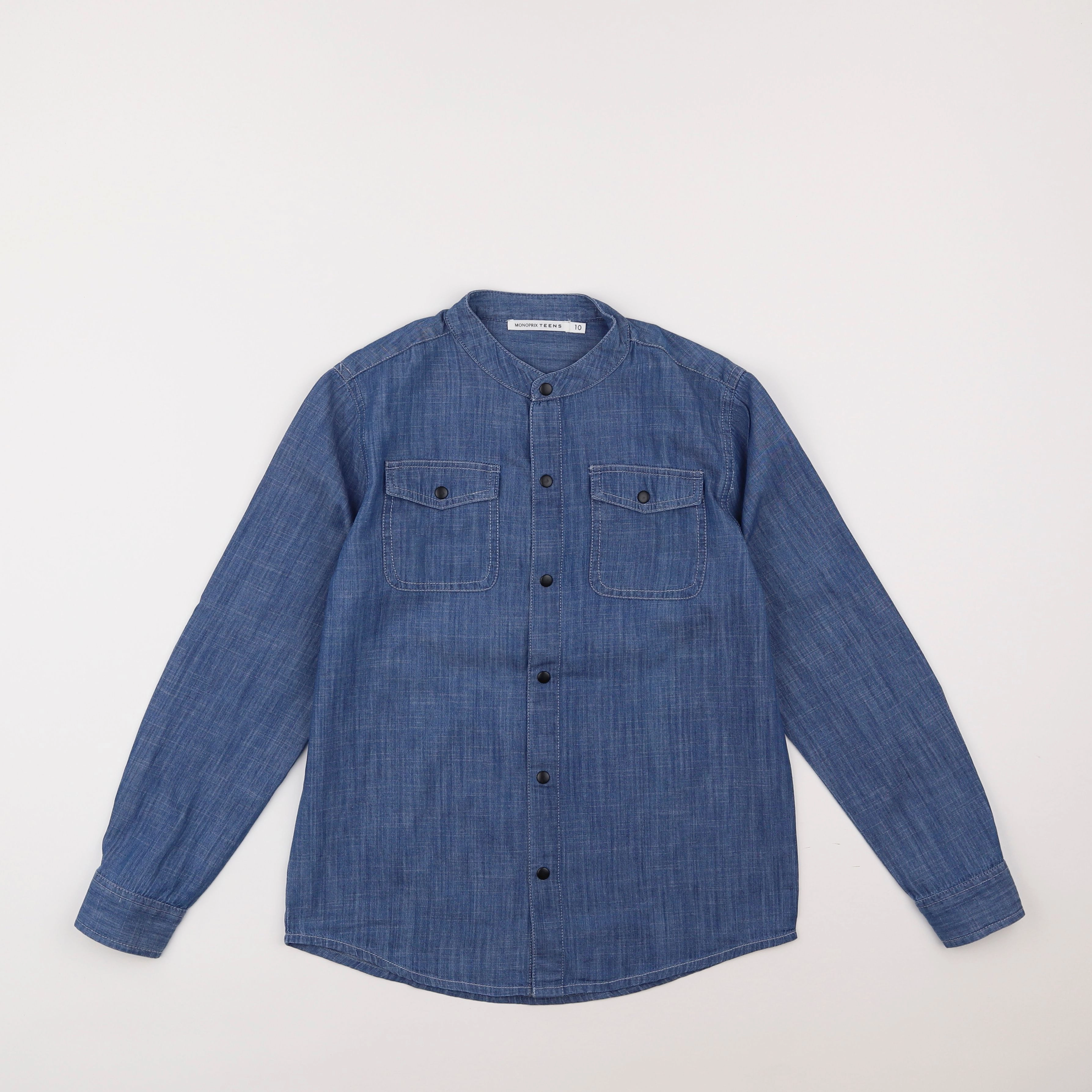 Monoprix - chemise bleu - 10 ans