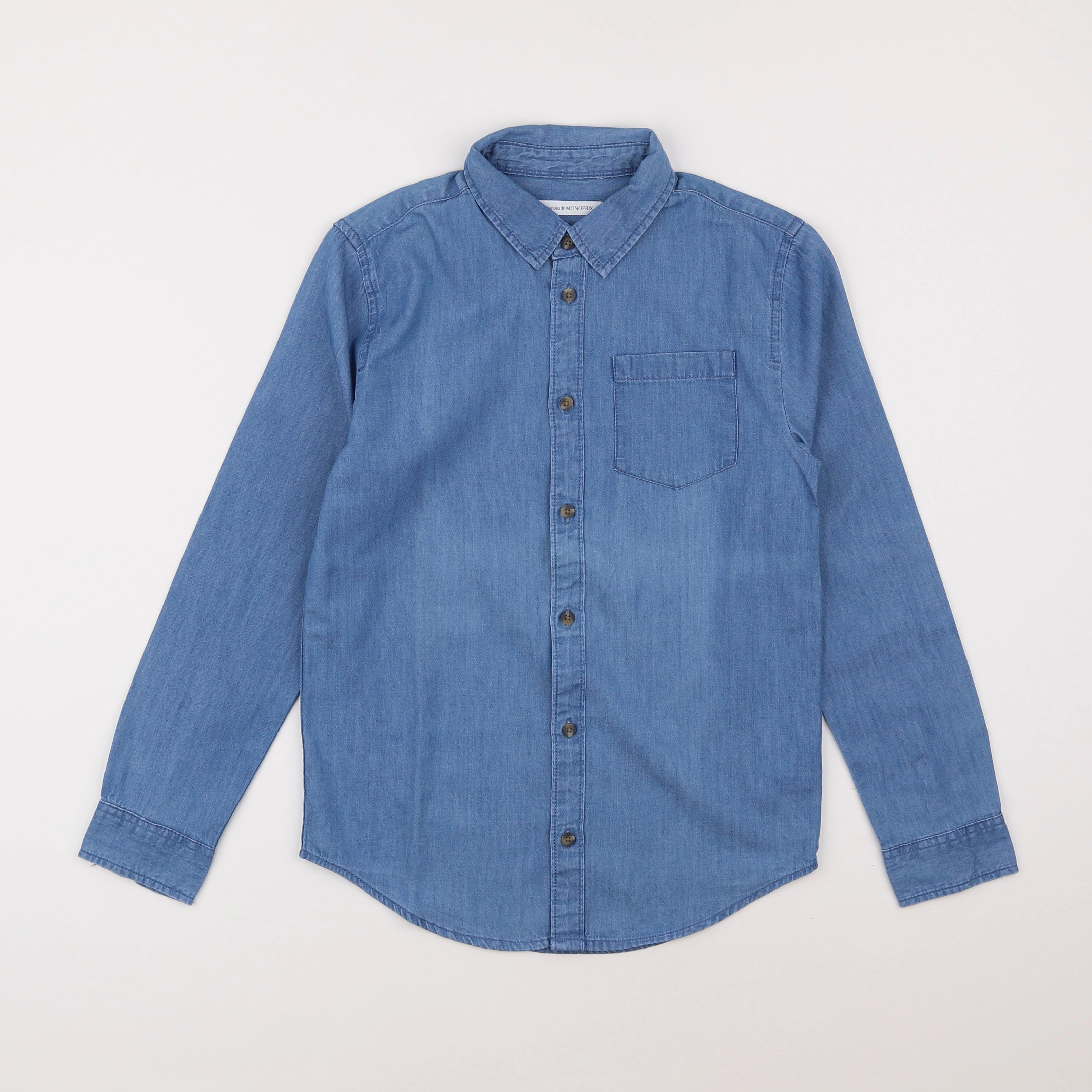 Monoprix - chemise bleu - 10 ans