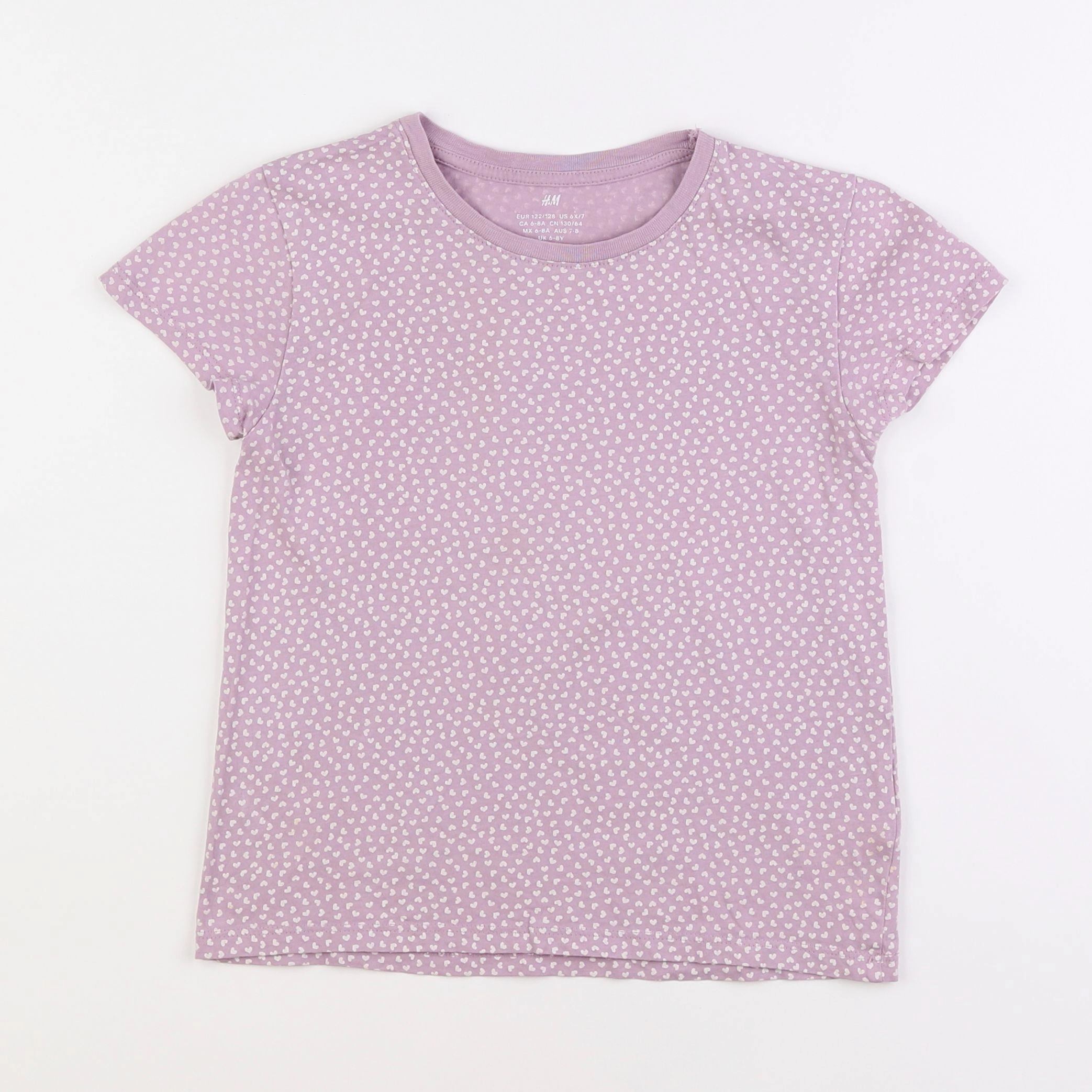 H&M - tee-shirt violet - 6/8 ans