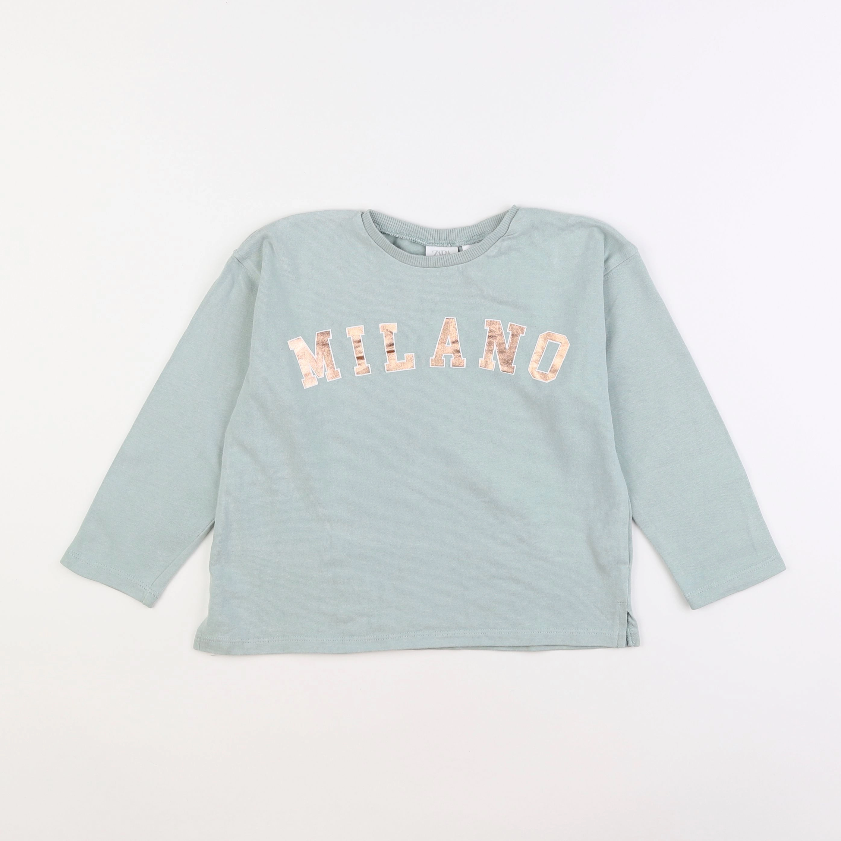 Zara - tee-shirt vert - 4/5 ans