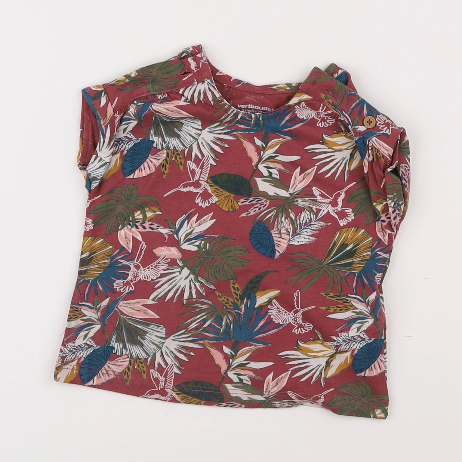 Vertbaudet - tee-shirt multicolore - 9 mois