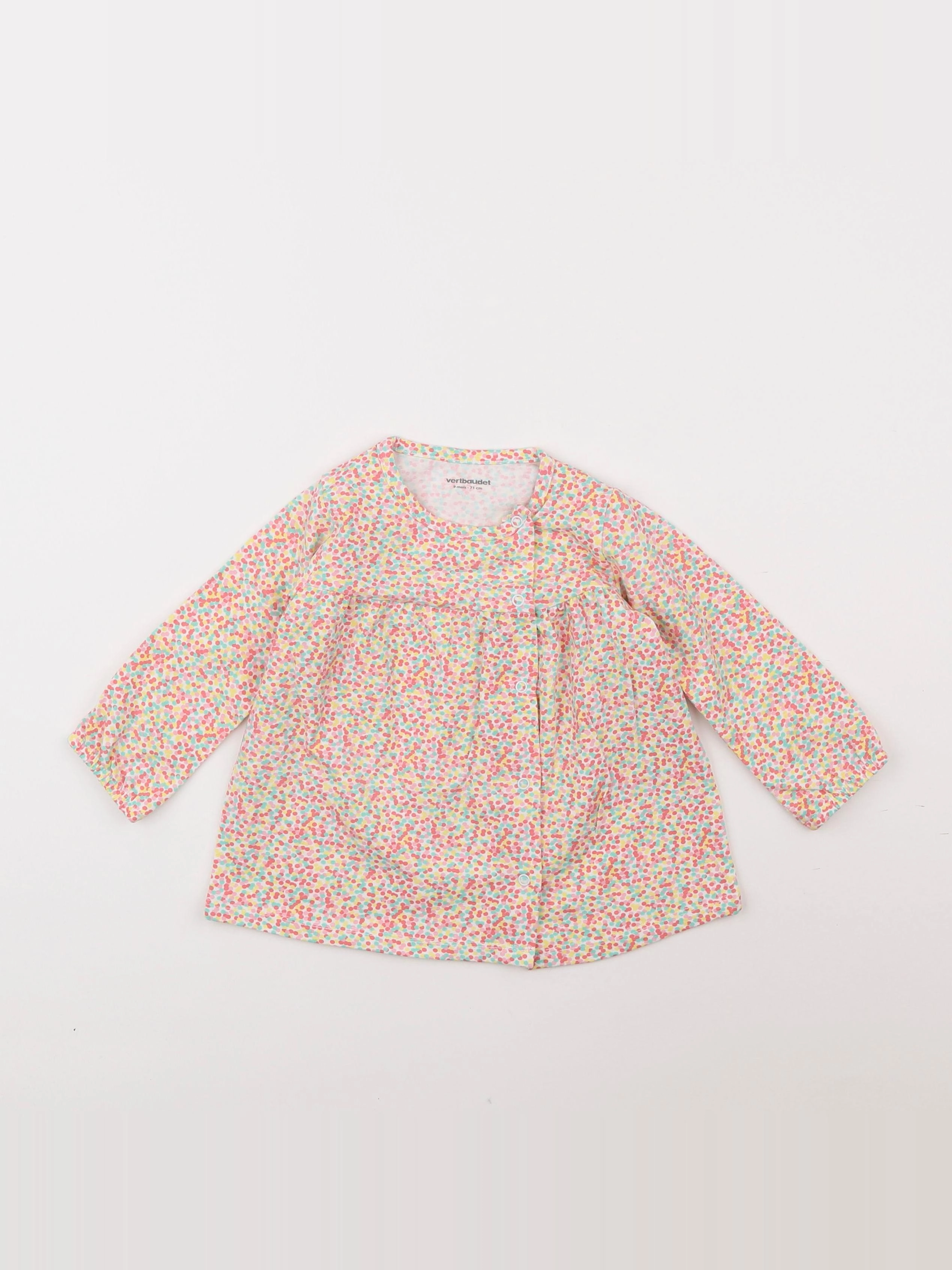 Vertbaudet - robe multicolore - 9 mois