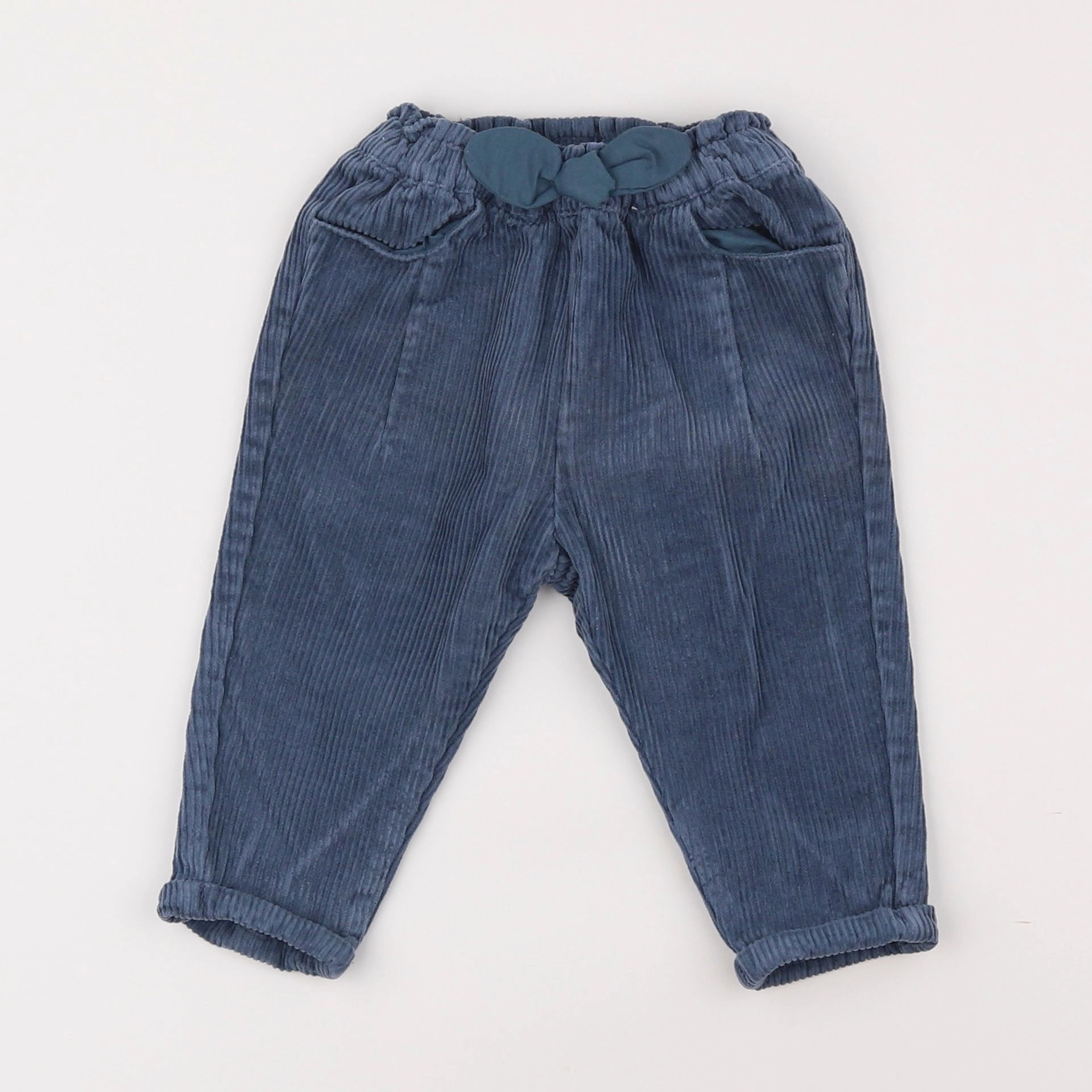 Vertbaudet - pantalon bleu - 9 mois