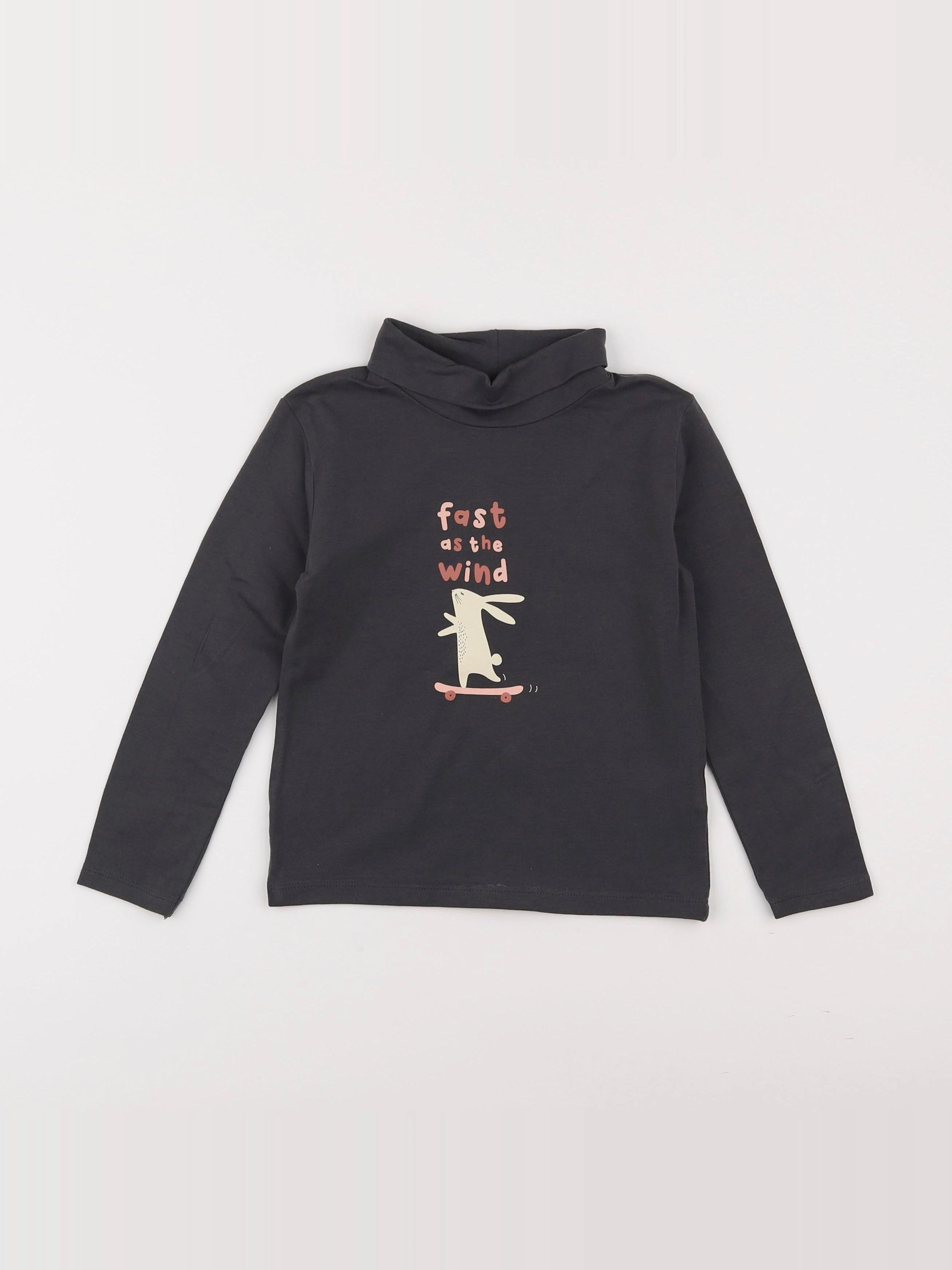 Vertbaudet - sous-pull gris - 5 ans