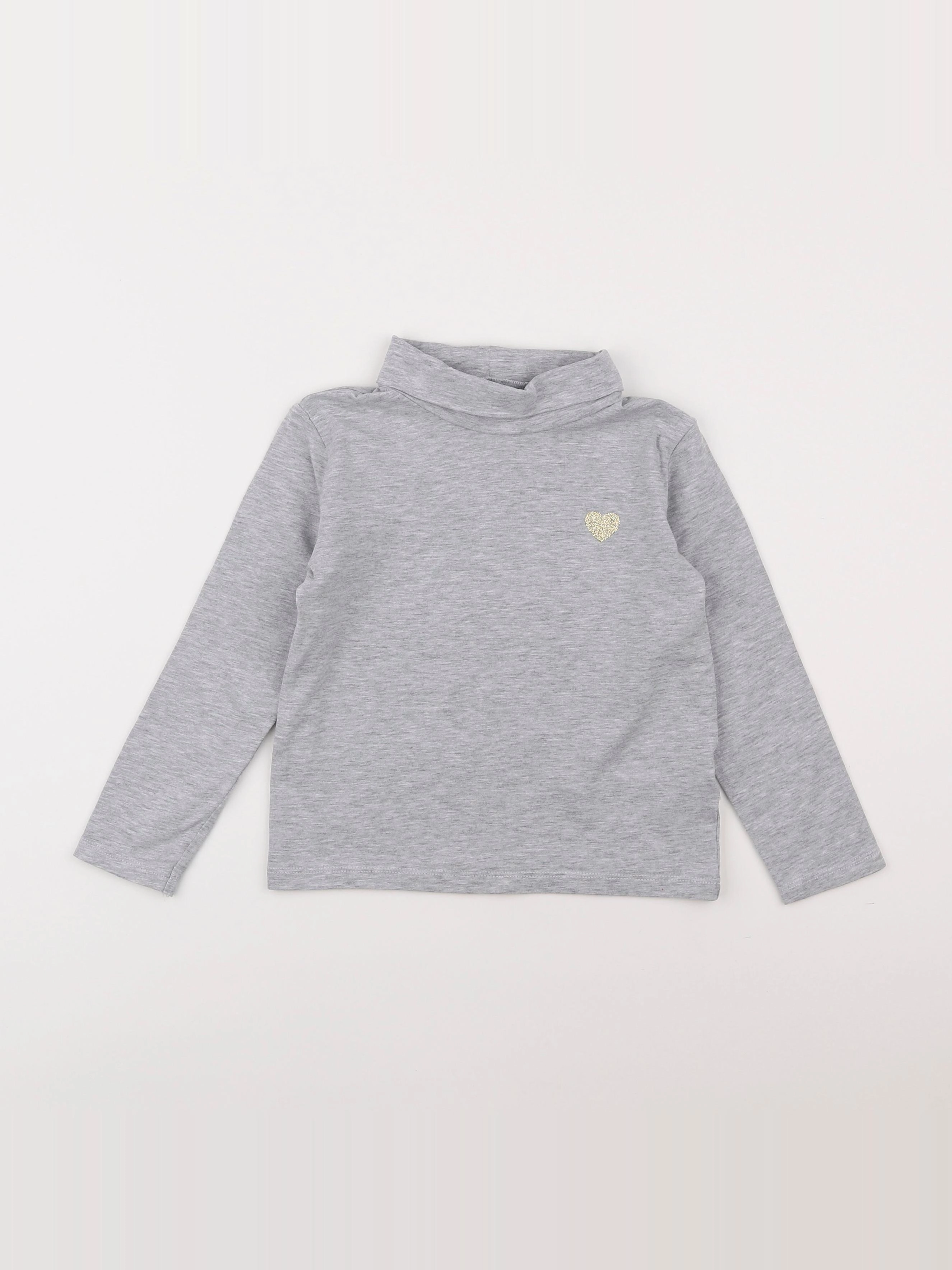 Vertbaudet - sous-pull gris - 5 ans