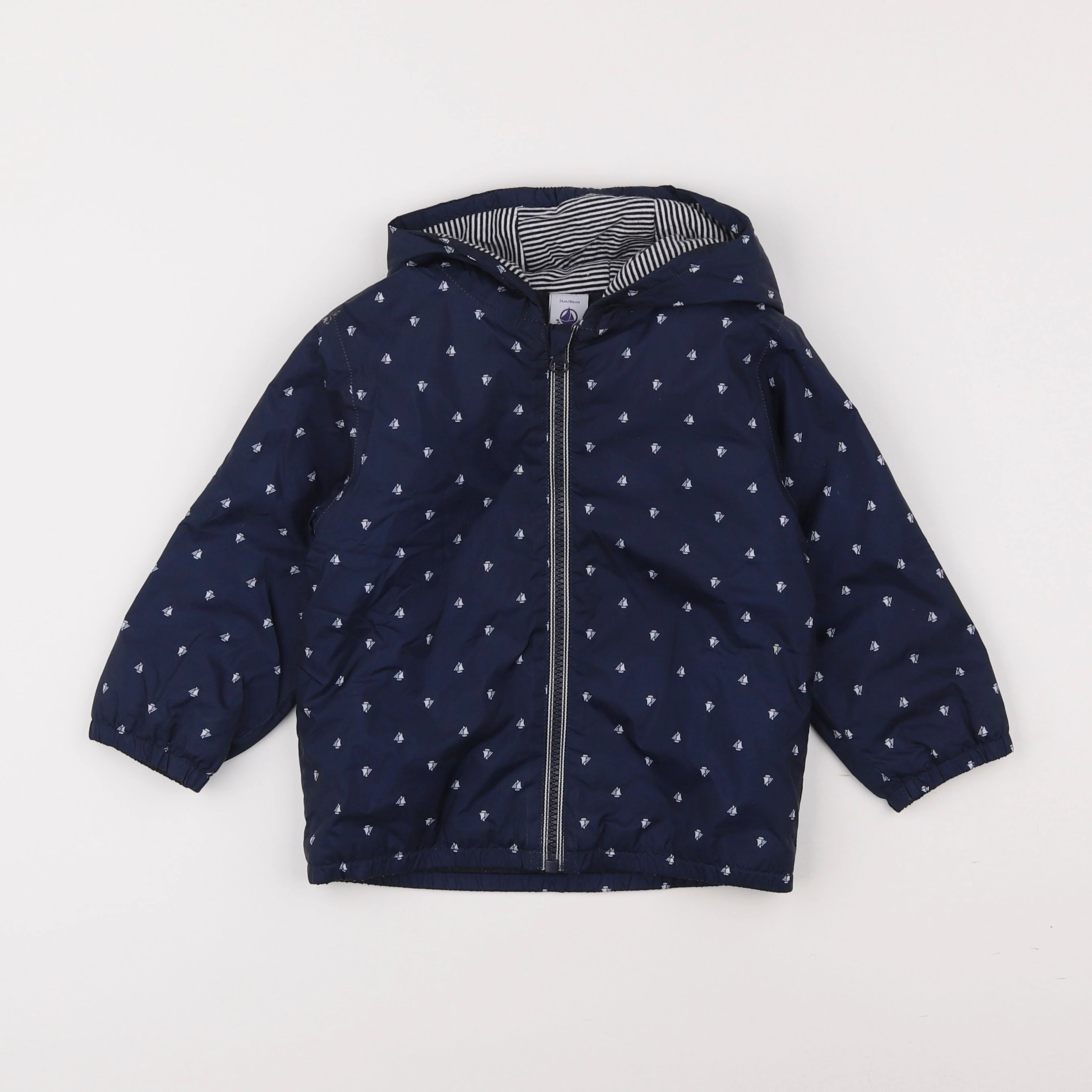 Petit Bateau - coupe-vent bleu - 2 ans