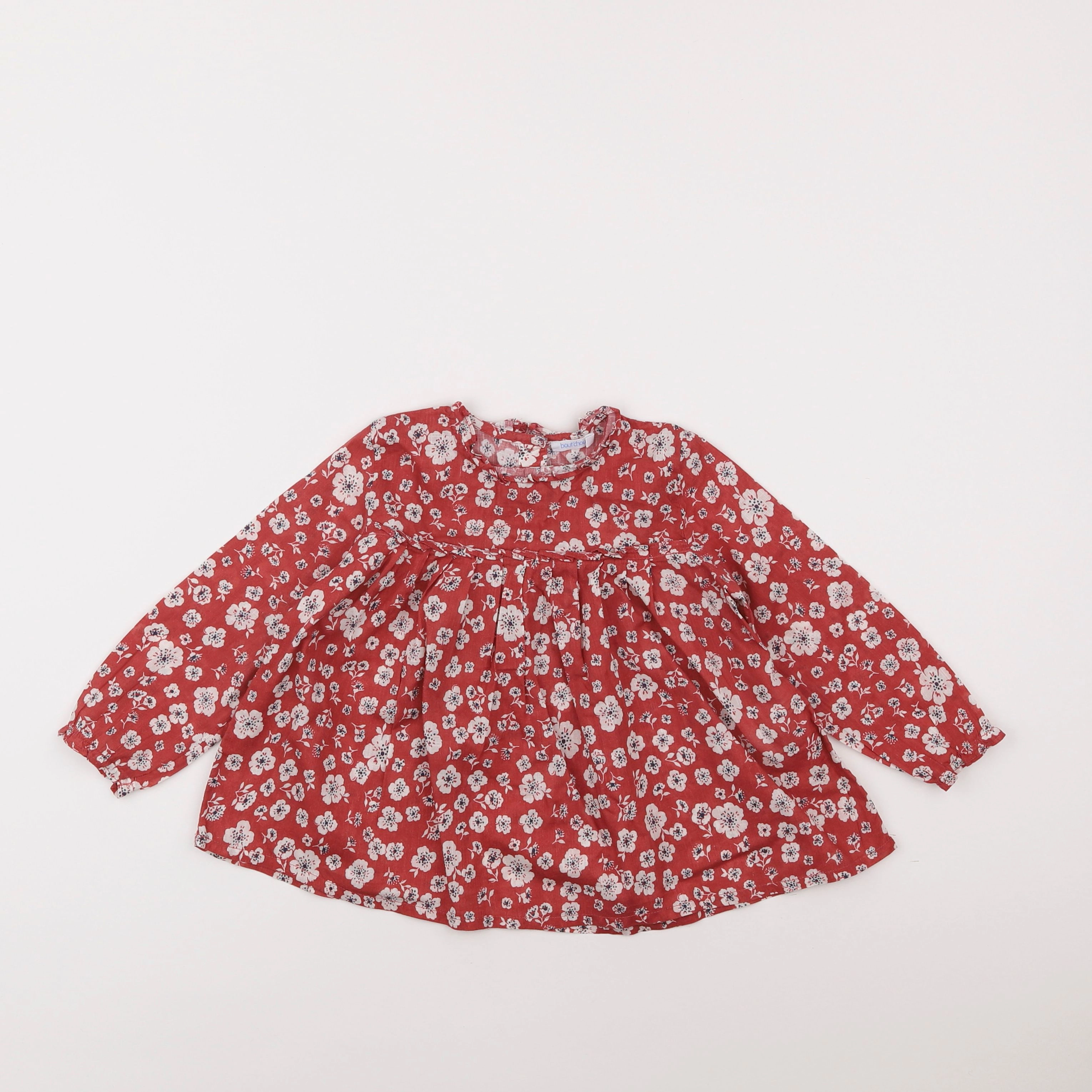 Boutchou - blouse rouge - 2 ans