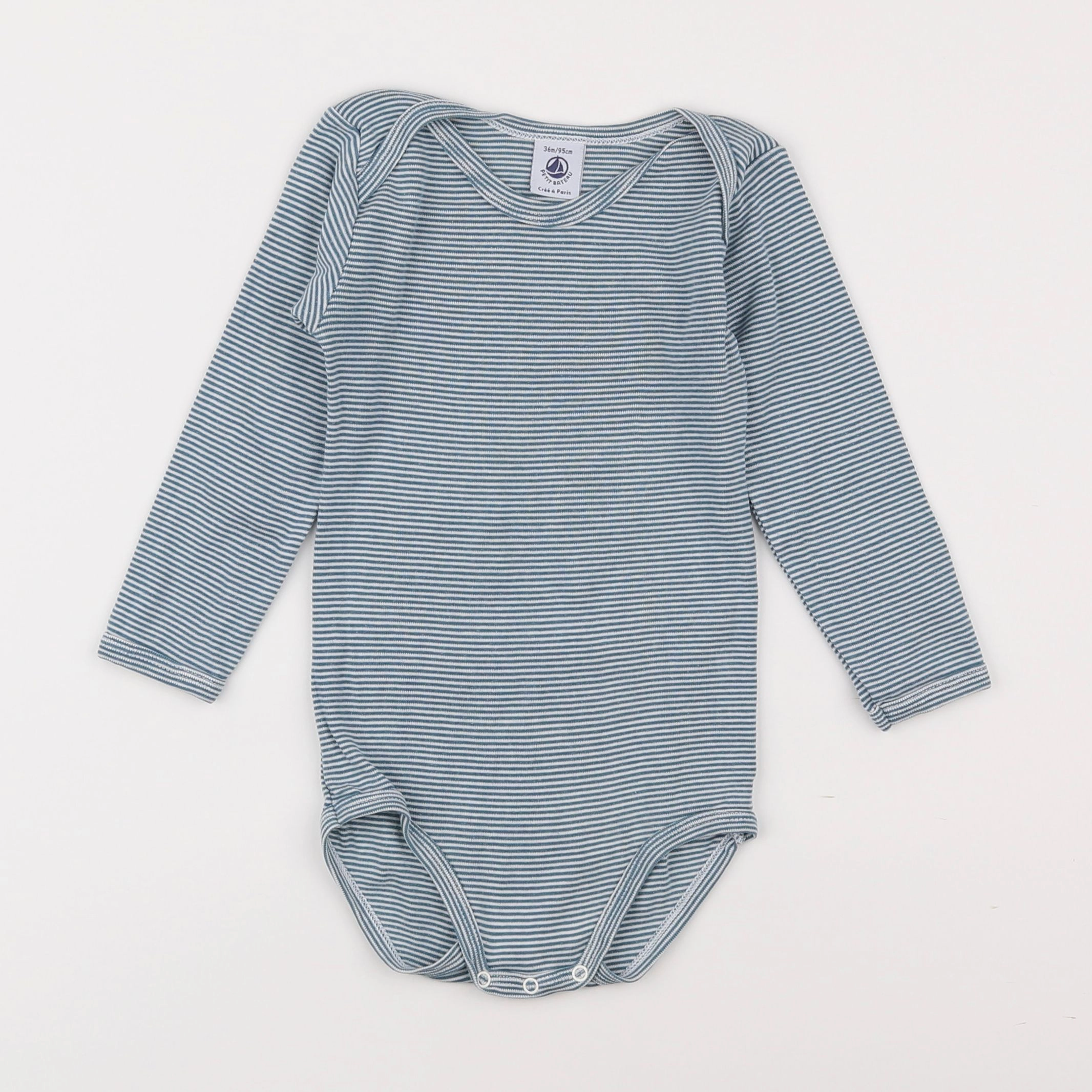 Petit Bateau - body vert - 3 ans