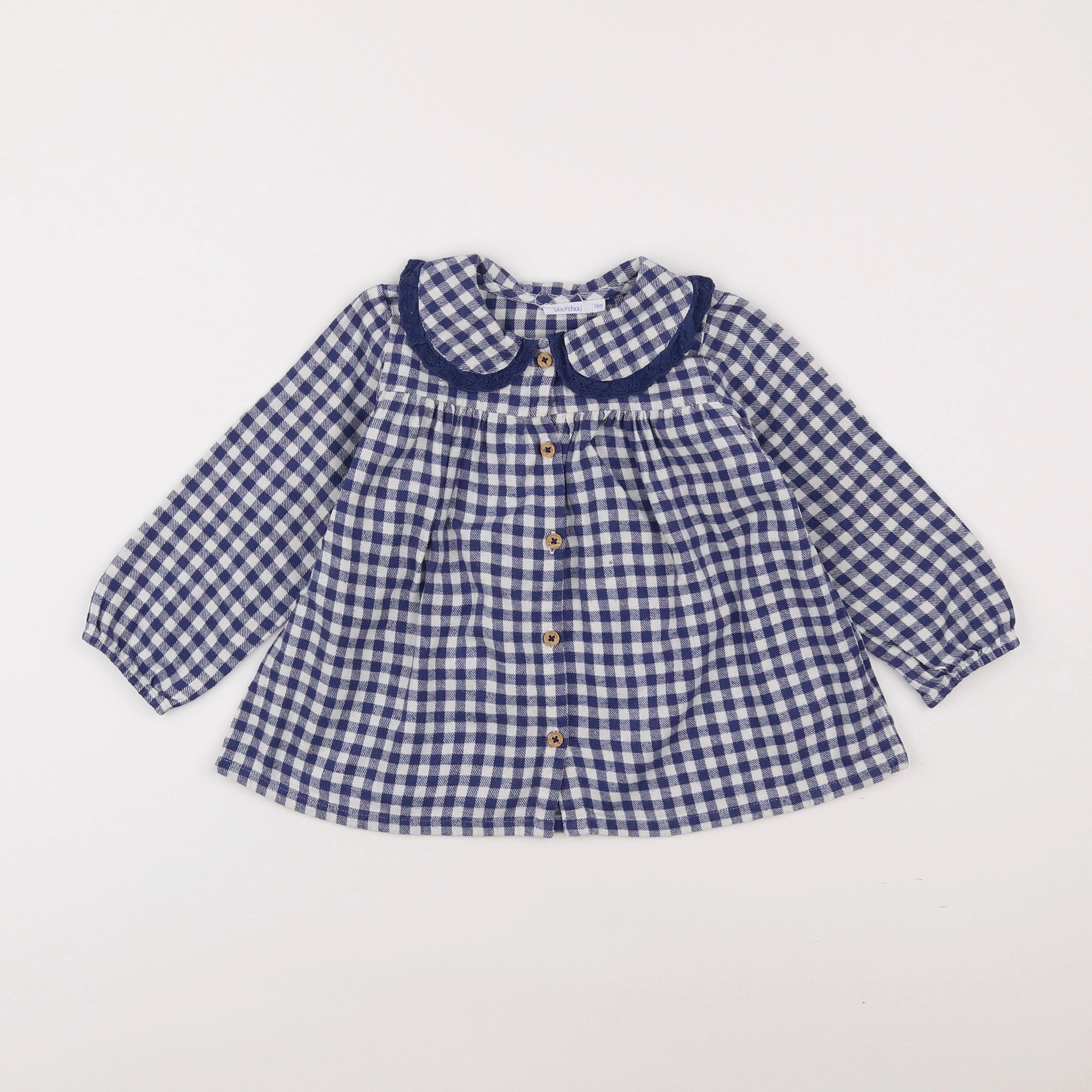 Boutchou - blouse bleu - 3 ans