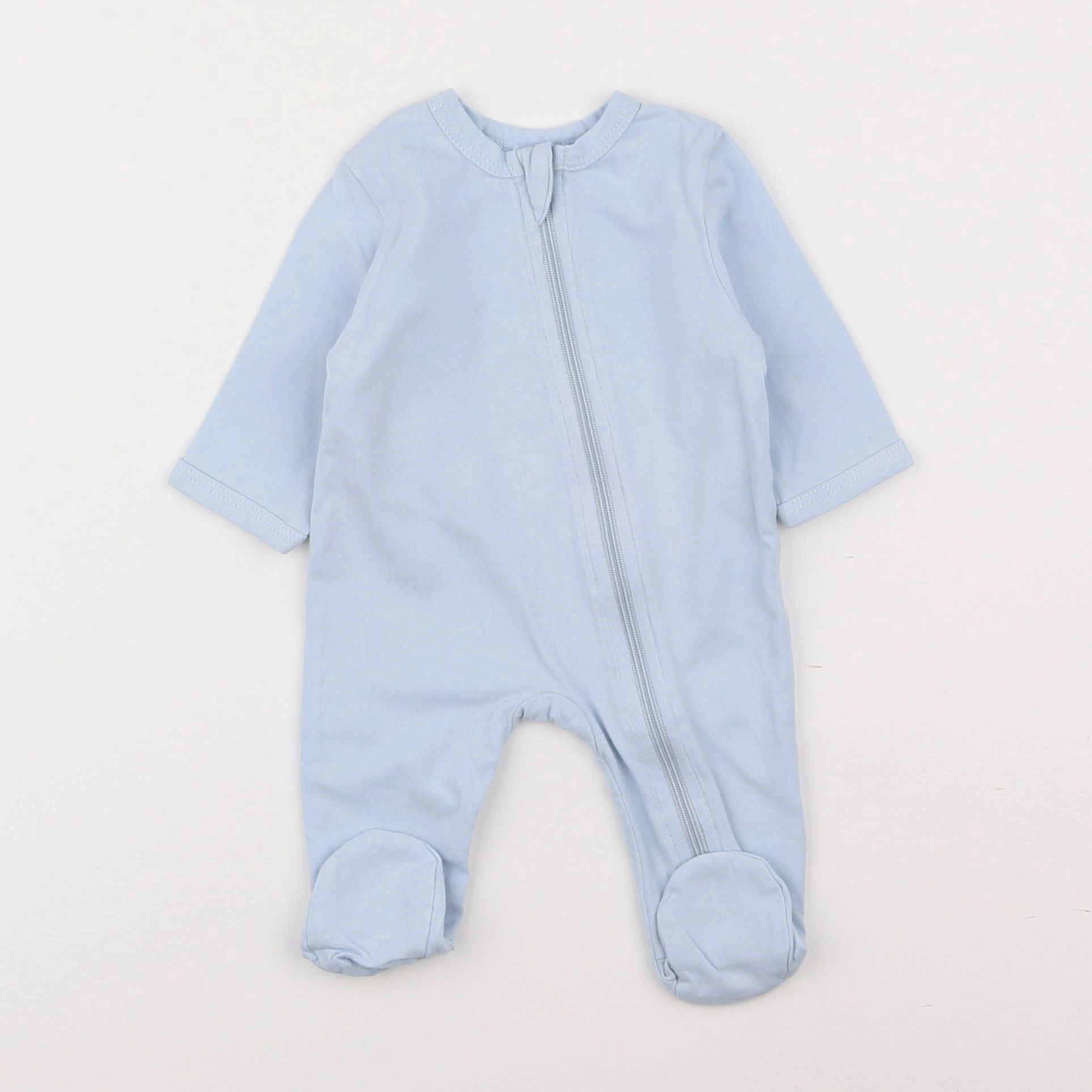 Vertbaudet - pyjama coton bleu - 1 mois