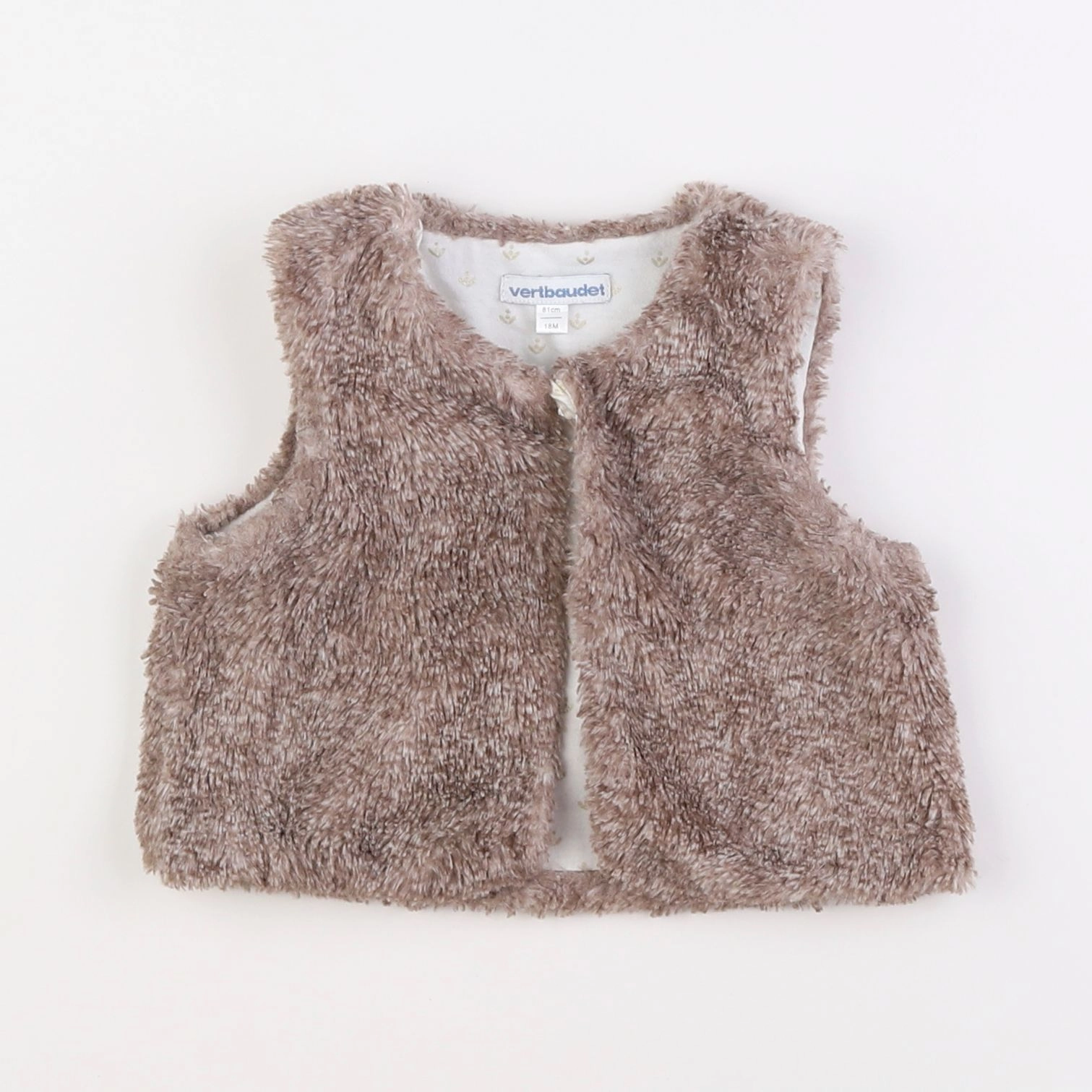 Vertbaudet - gilet marron - 18 mois