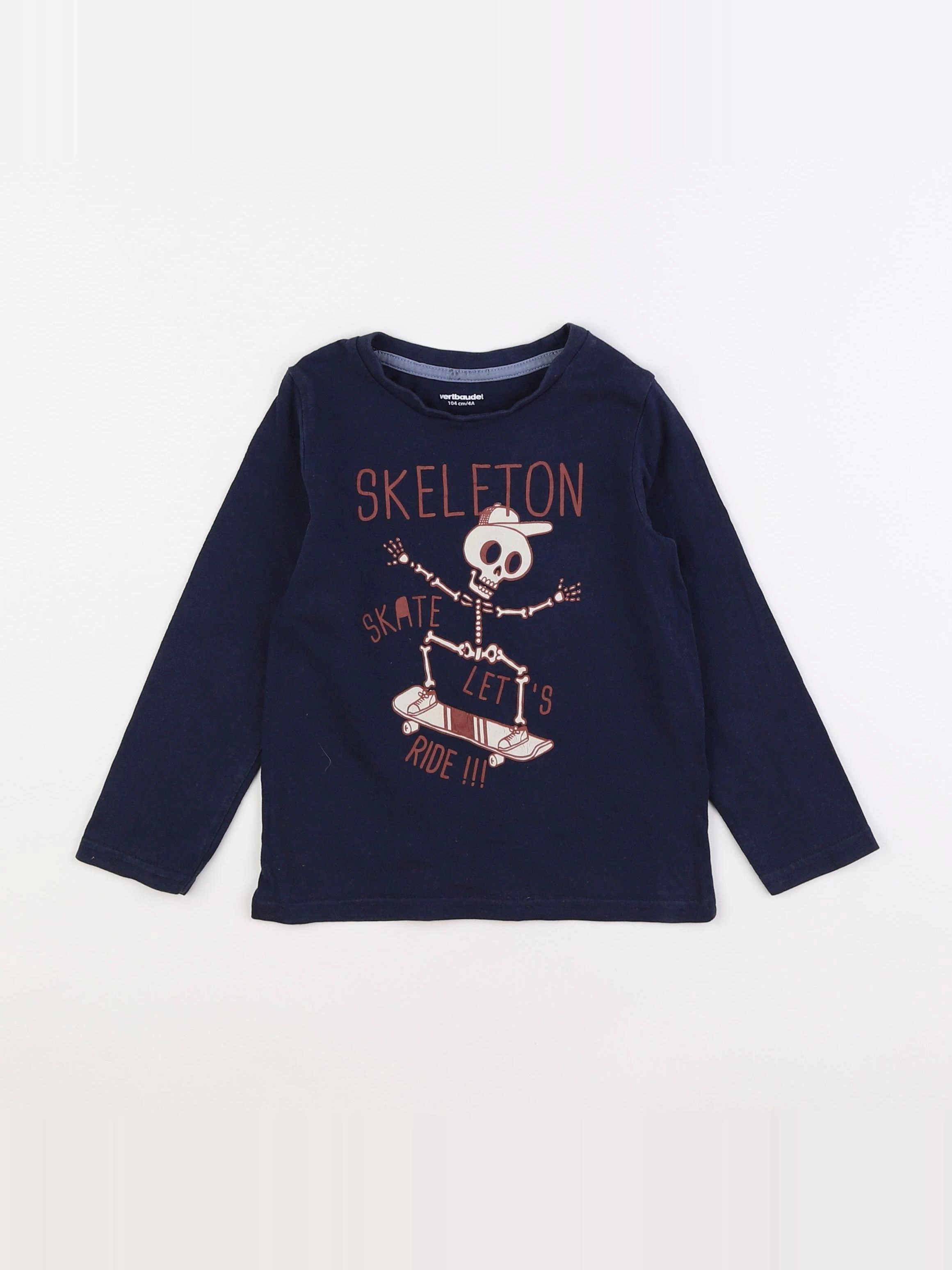 Vertbaudet - tee-shirt bleu - 4 ans