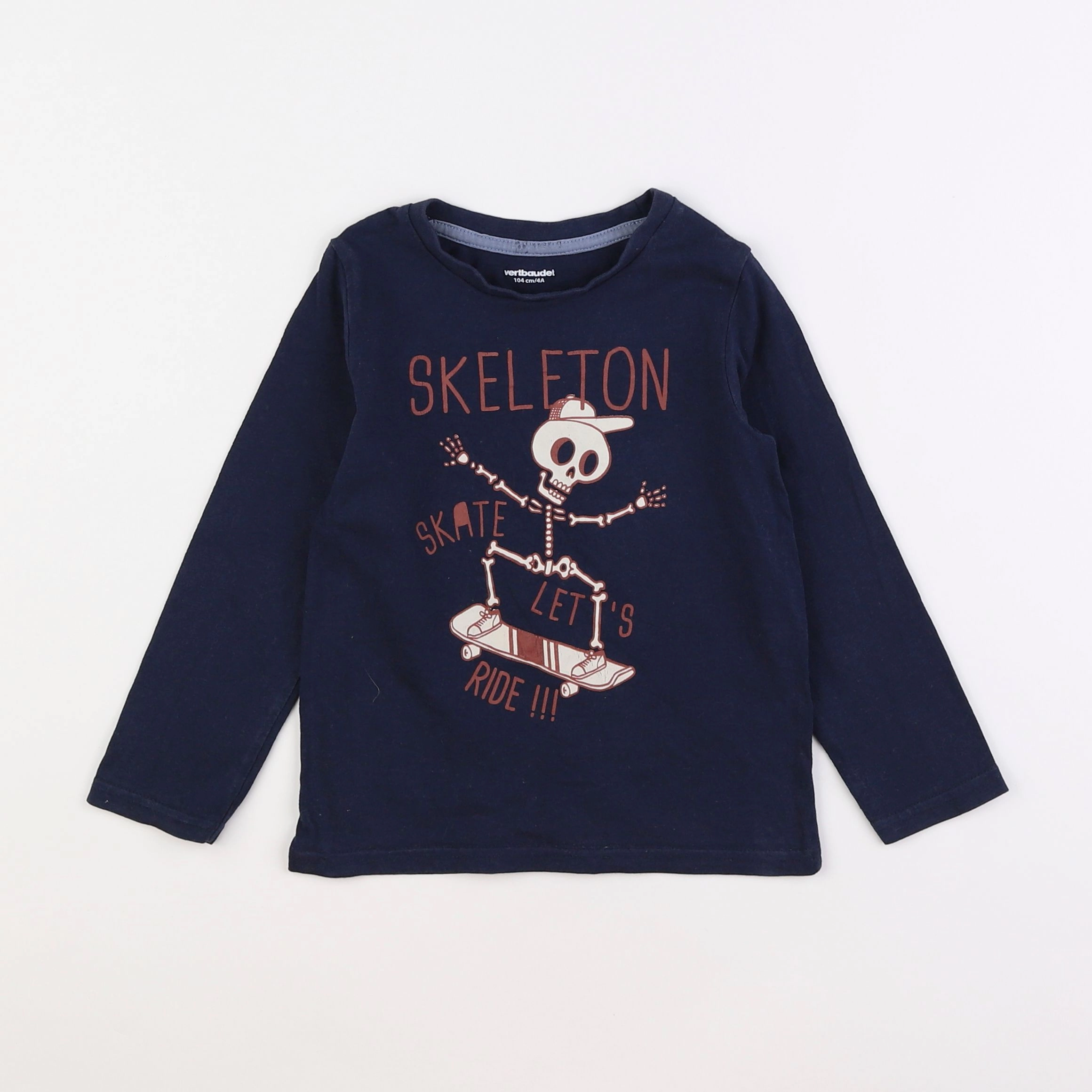 Vertbaudet - tee-shirt bleu - 4 ans