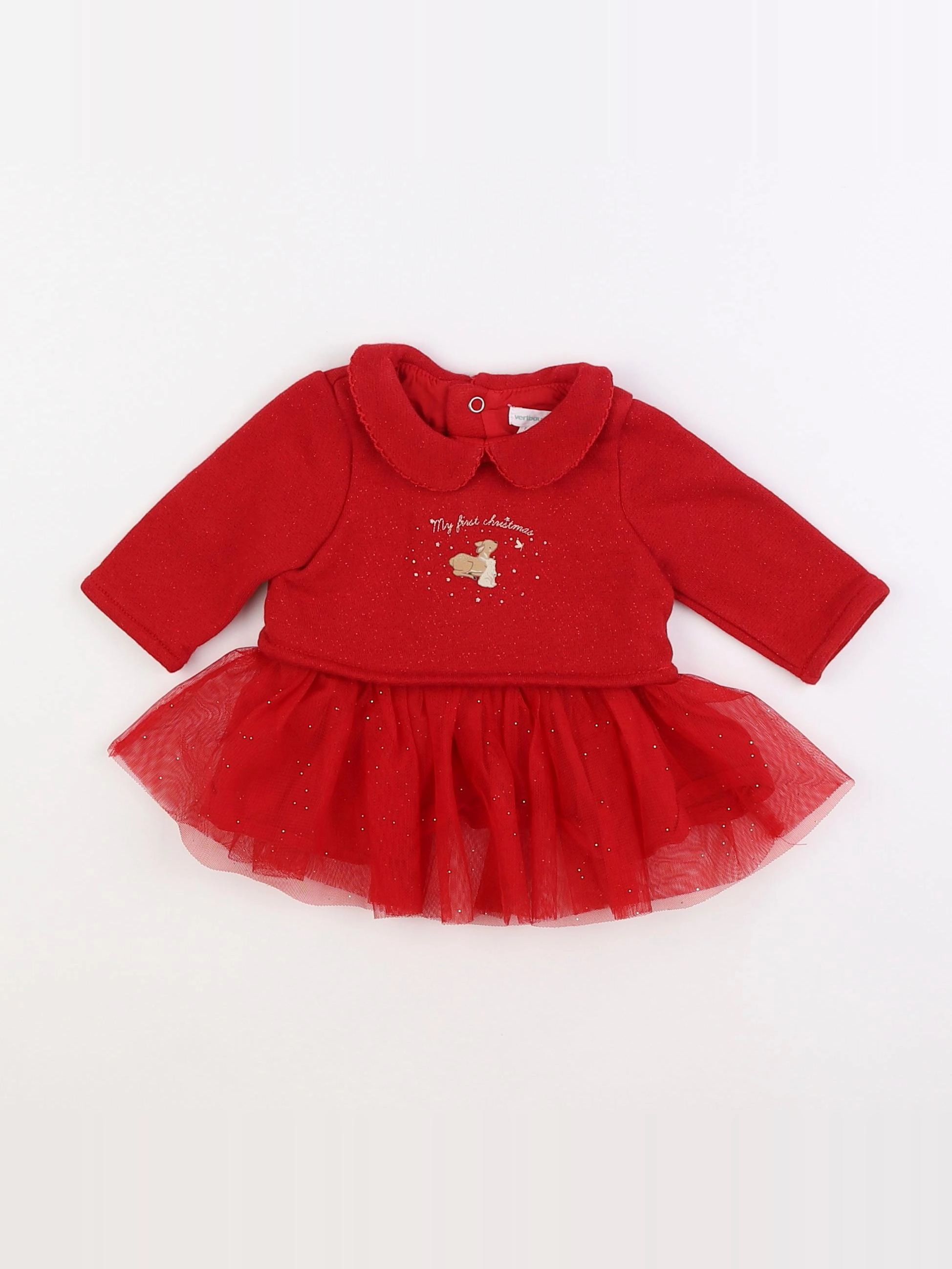 Vertbaudet - robe rouge - 1 mois