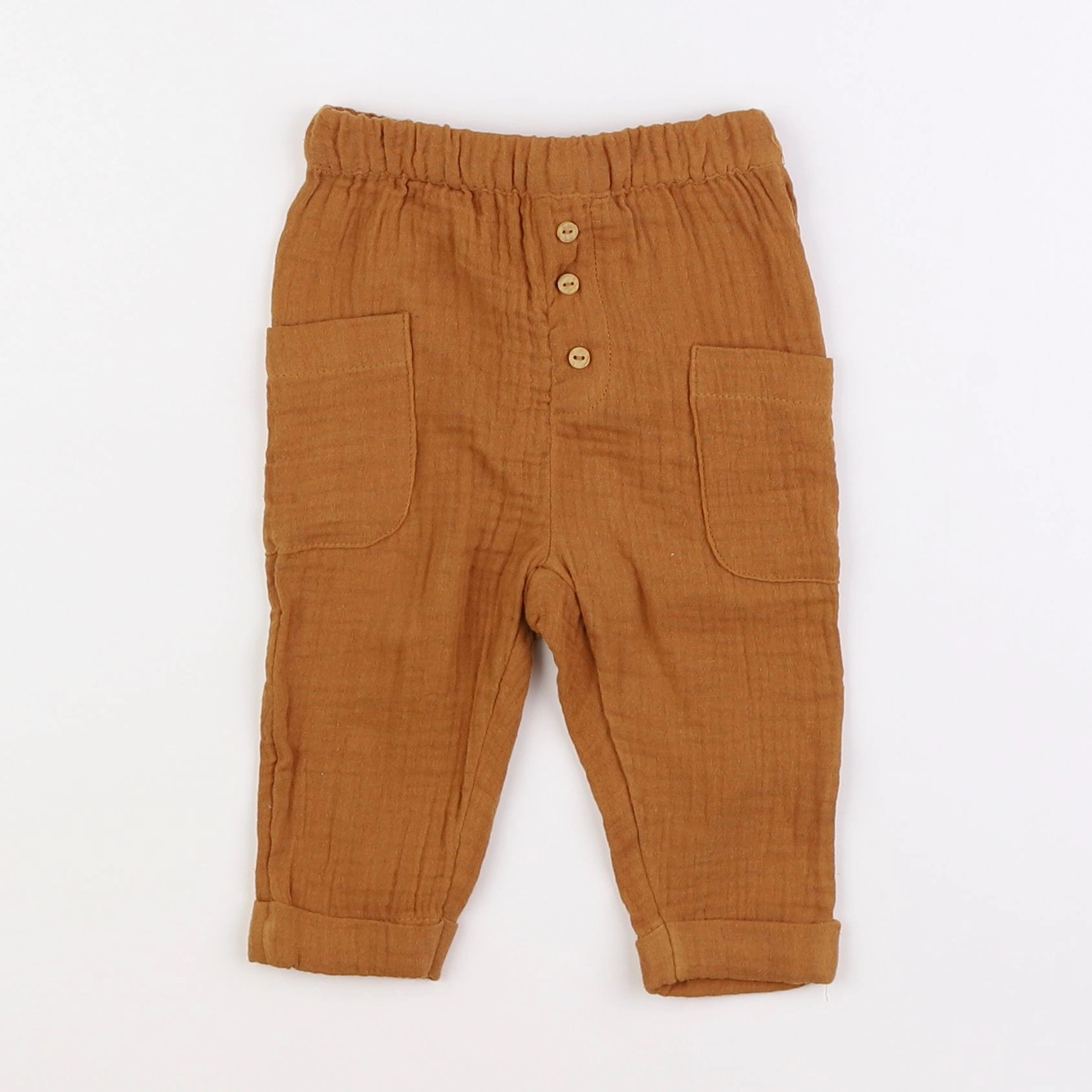 Vertbaudet - pantalon marron - 6 mois