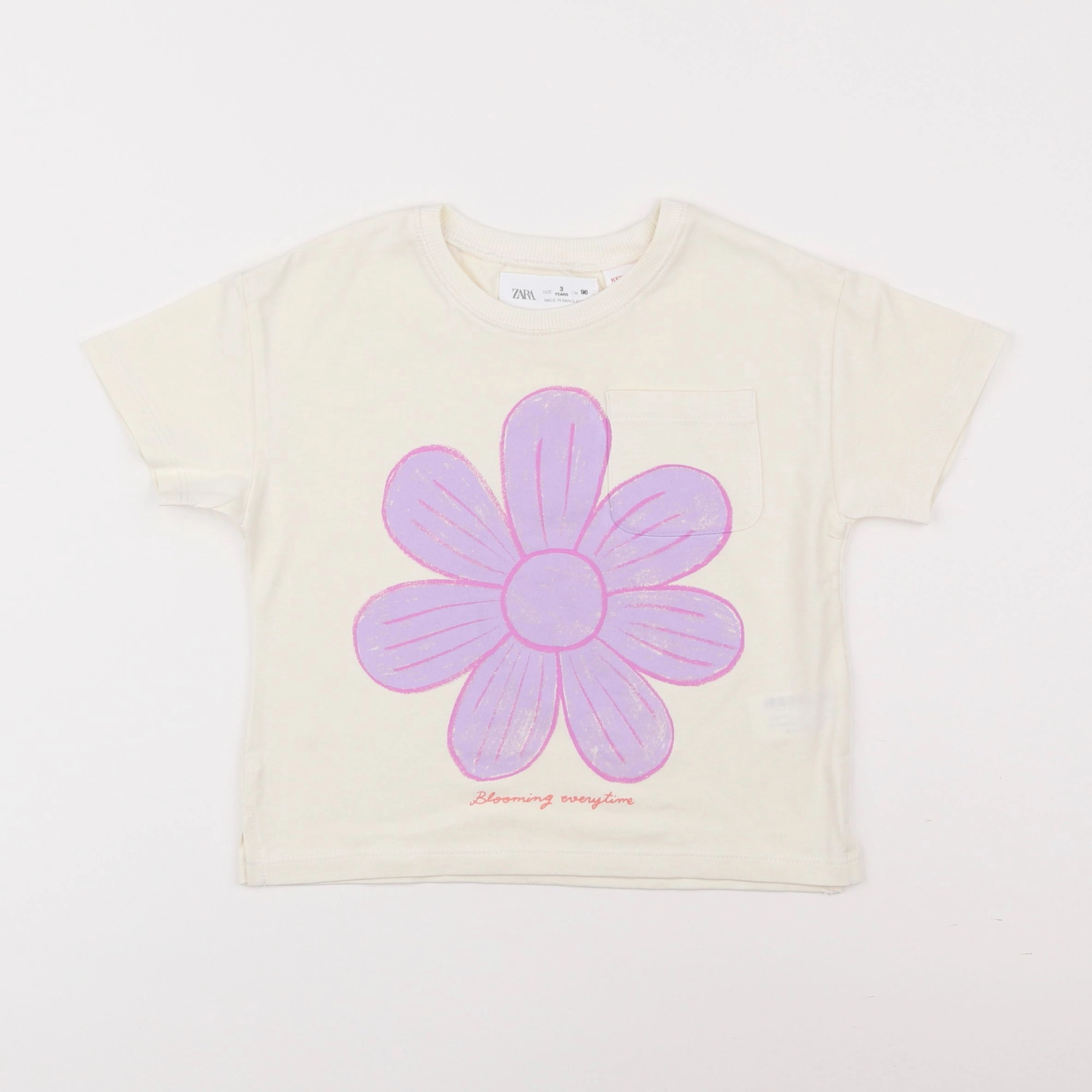 Zara - tee-shirt blanc - 3 ans