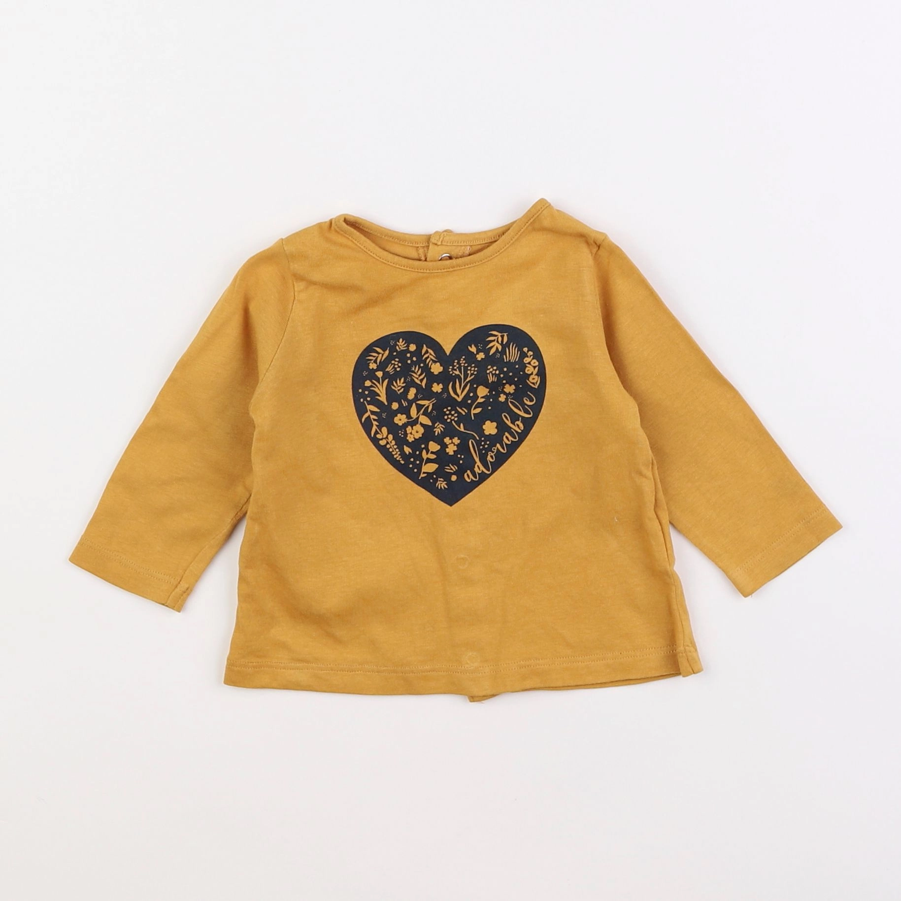 Vertbaudet - tee-shirt jaune - 3 mois
