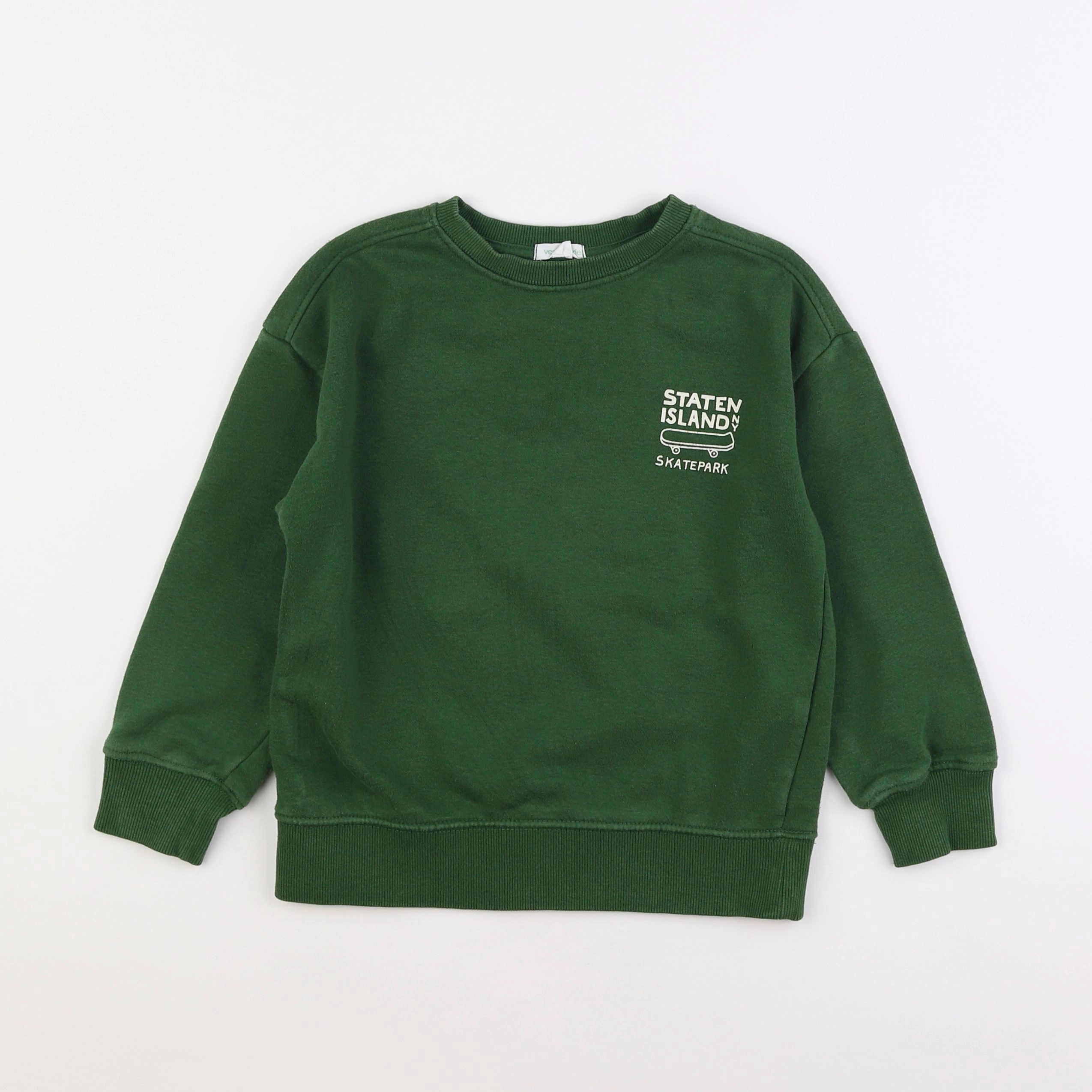 Vertbaudet - sweat vert - 6 ans