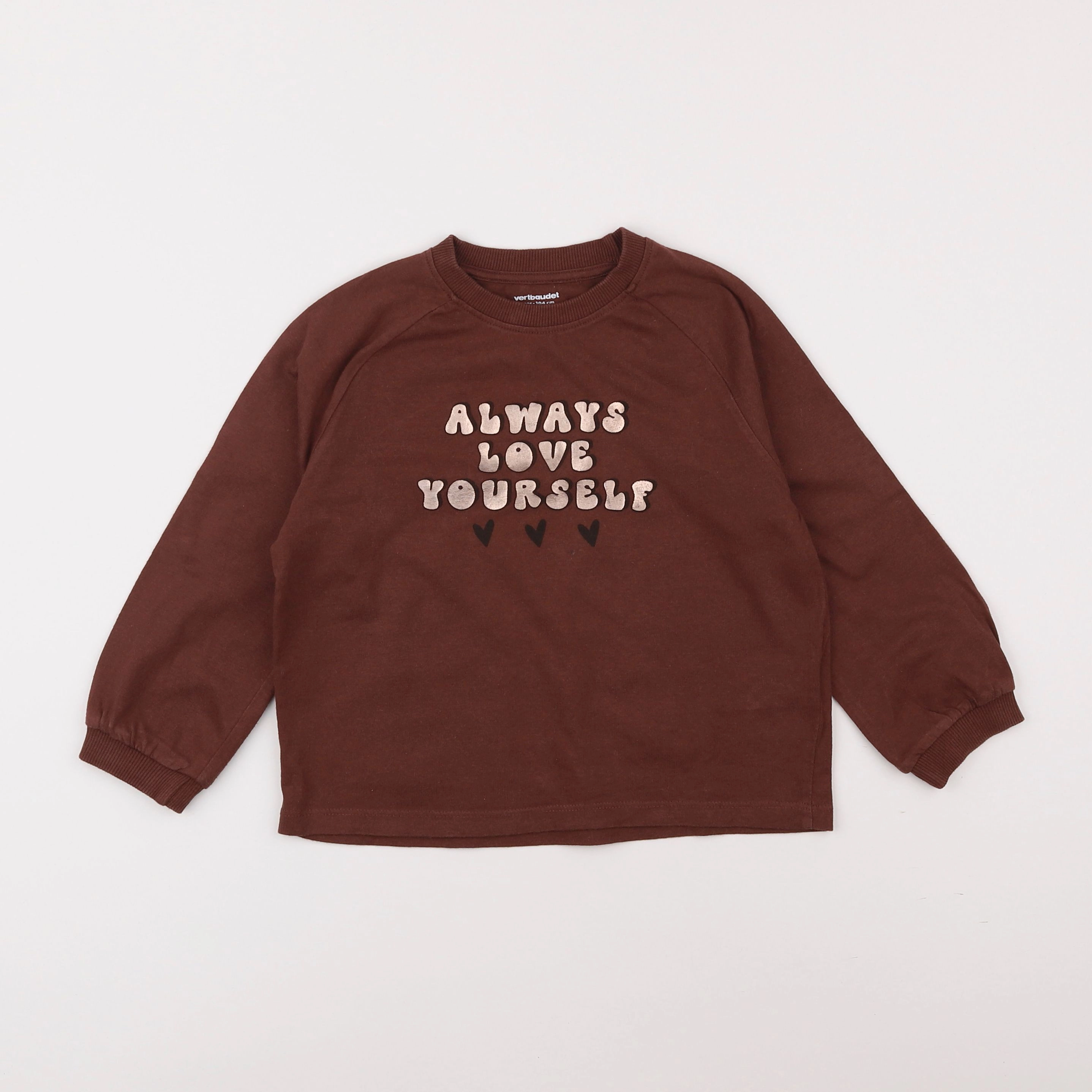 Vertbaudet - tee-shirt marron - 4 ans