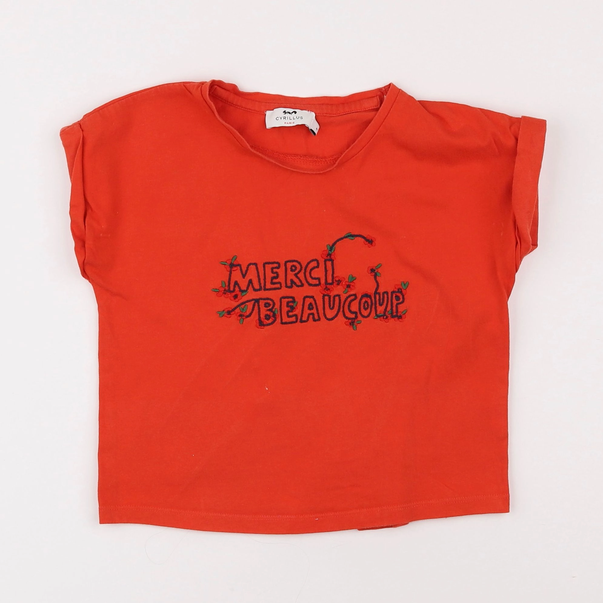 Cyrillus - tee-shirt rouge - 6 ans