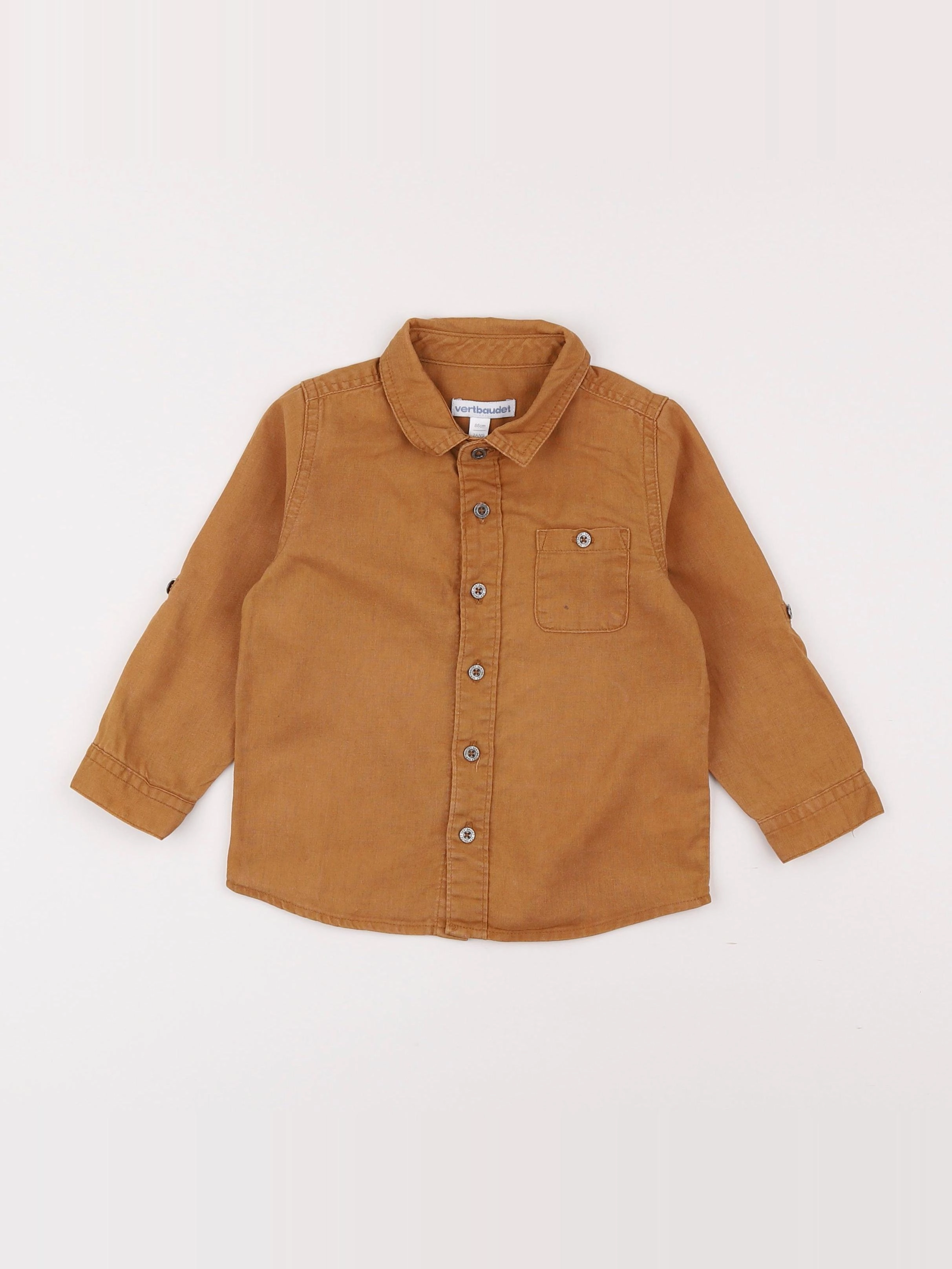 Vertbaudet - chemise marron - 2 ans