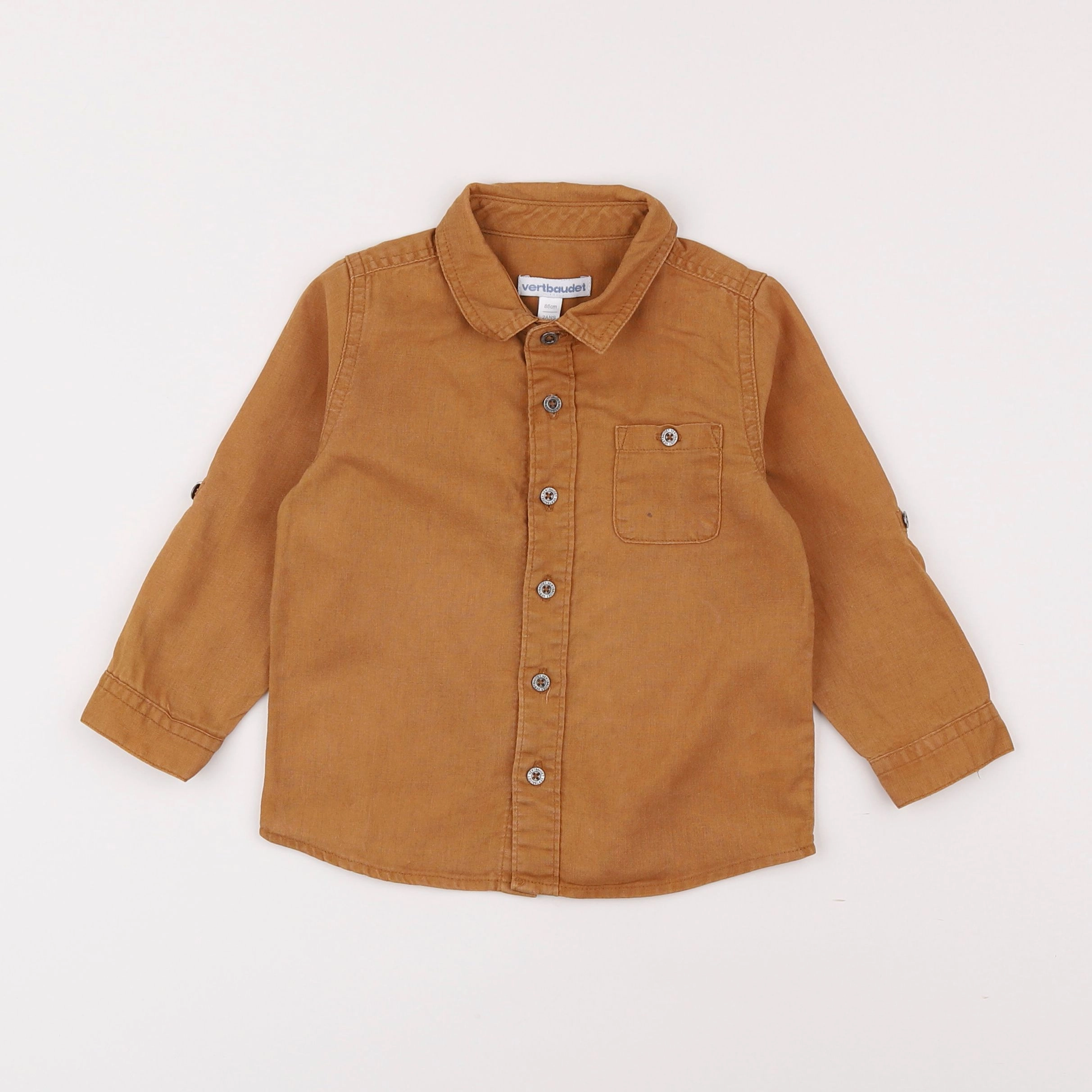 Vertbaudet - chemise marron - 2 ans