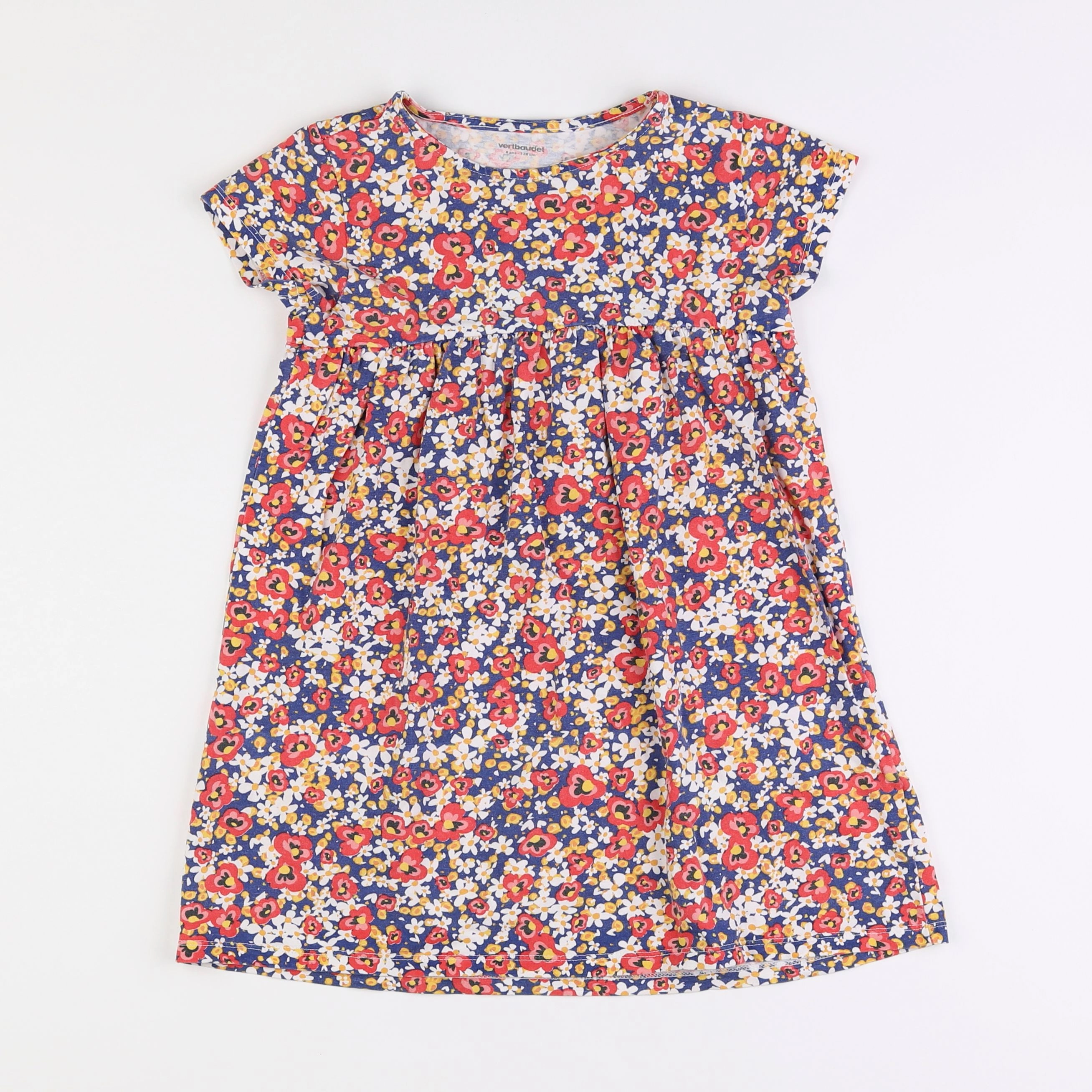 Vertbaudet - robe multicolore - 8 ans